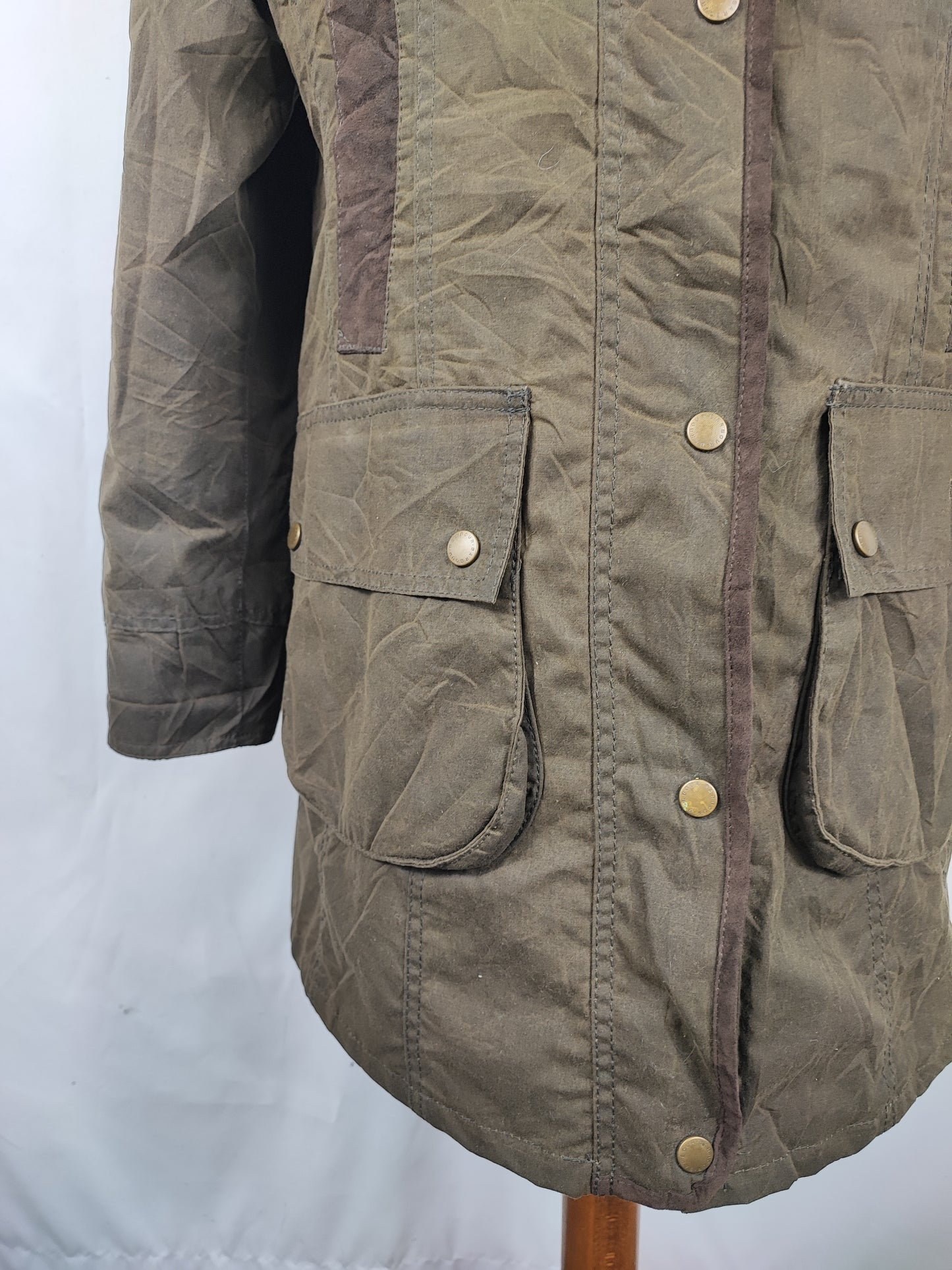 Giacca Barbour Bower Wax Jacket verde Uk12 tg.42 ita-Bower Wax Jacket Green size Uk12 M
