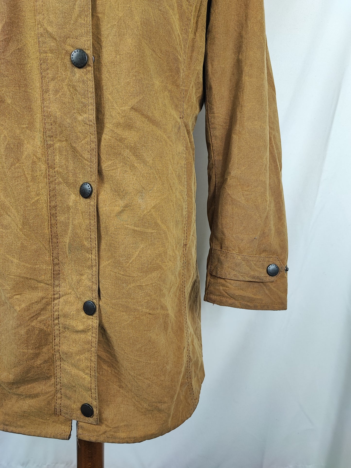 Barbour beige da donna Newmarket UK 12 tg.42 Beige wax Newmarket lady coat size uk12