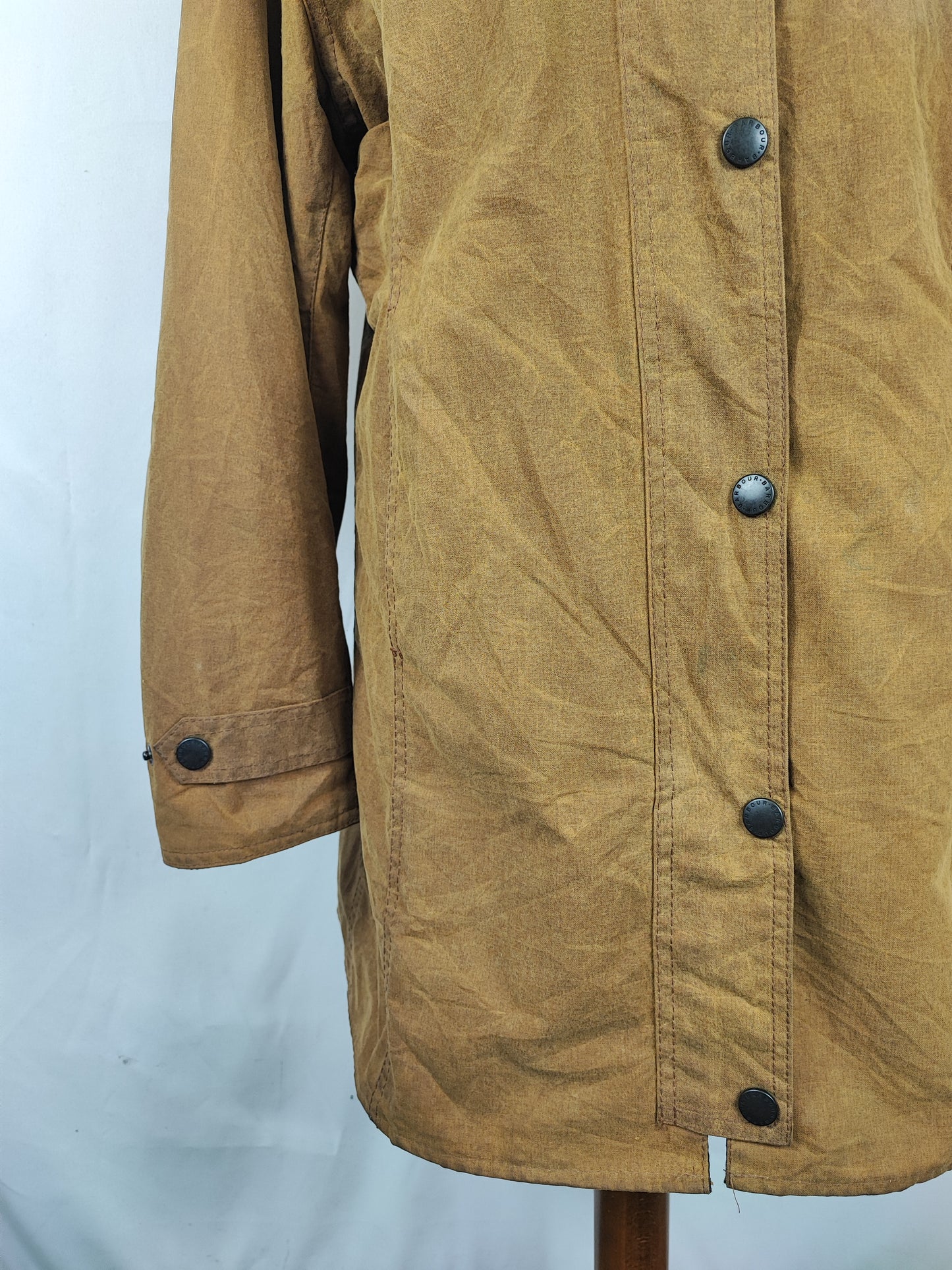 Barbour beige da donna Newmarket UK 12 tg.42 Beige wax Newmarket lady coat size uk12