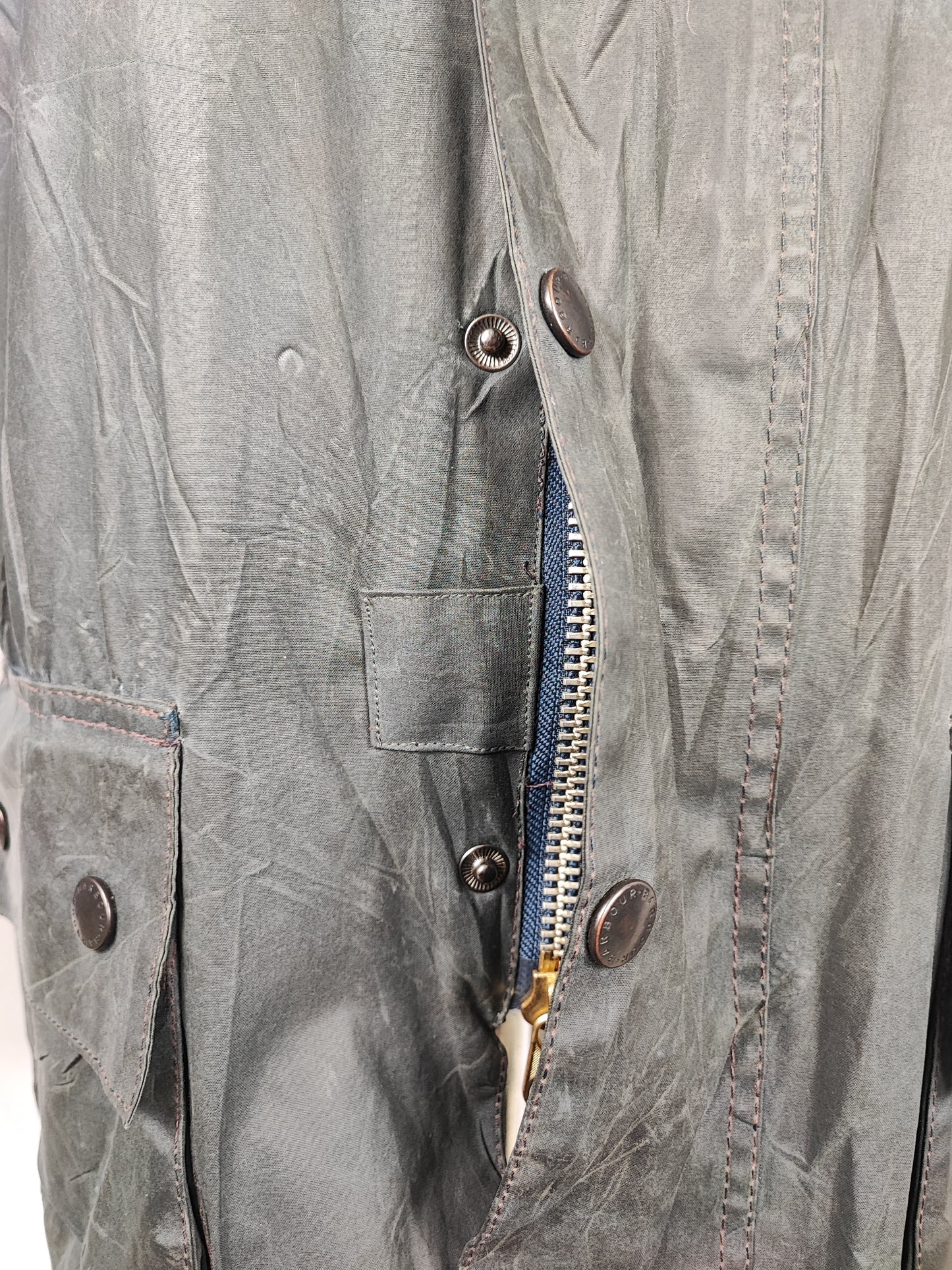 Barbour Giacca Beaufort vintage blu C42/107 cm - Man Navy Vintage Beaufort C42 Waxed jacket size Large