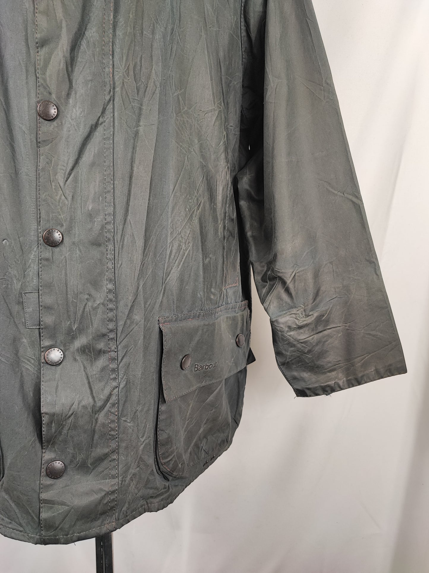 Barbour Giacca Beaufort vintage blu C42/107 cm - Man Navy Vintage Beaufort C42 Waxed jacket size Large