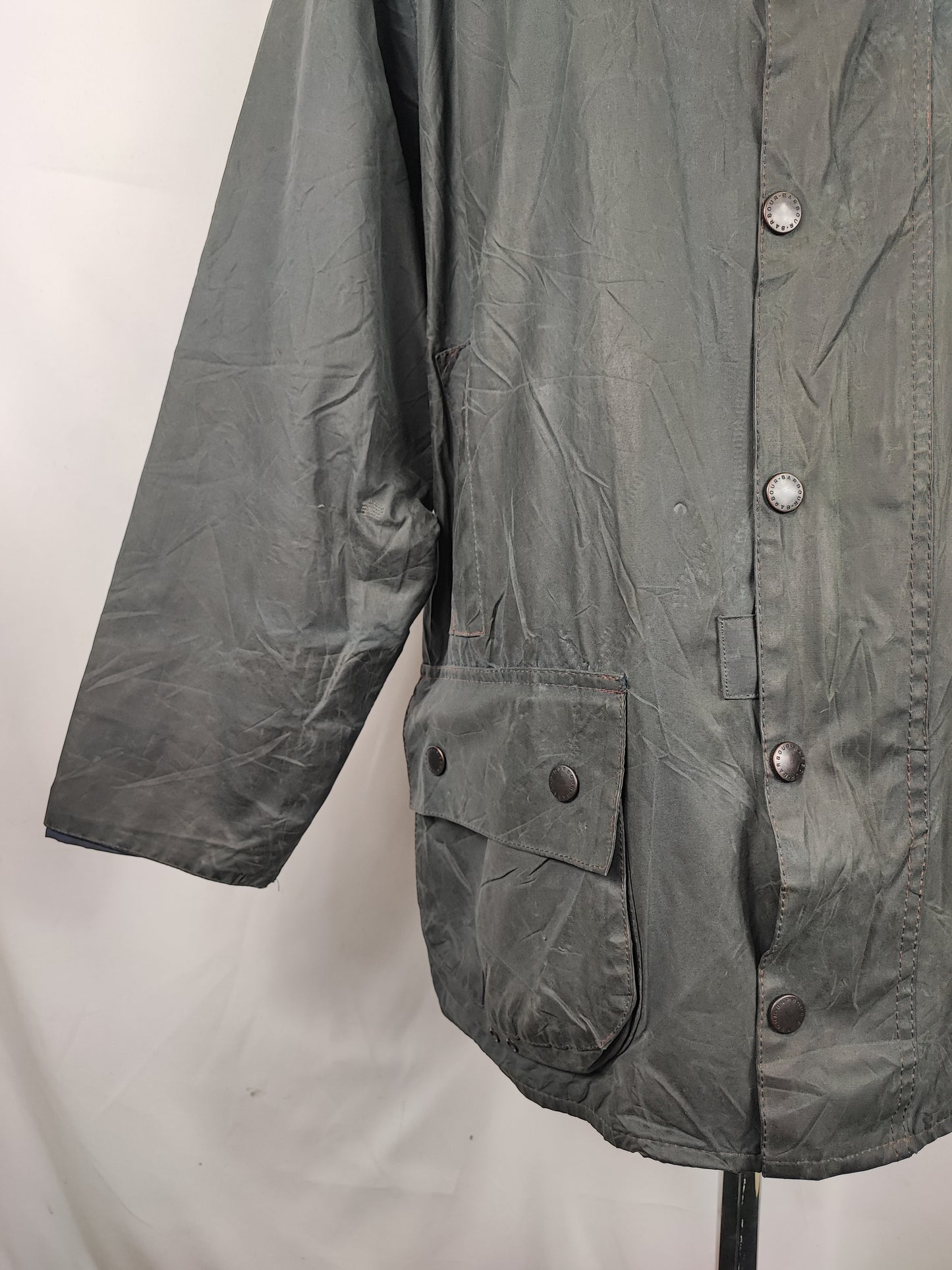 Barbour Giacca Beaufort vintage blu C42/107 cm - Man Navy Vintage Beaufort C42 Waxed jacket size Large