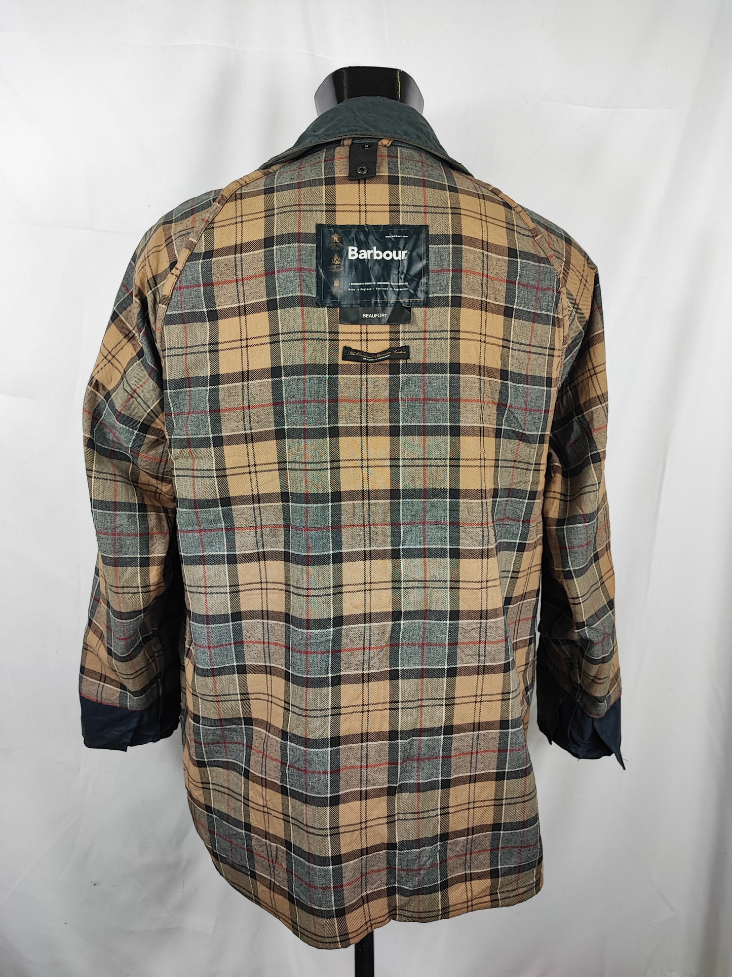 Barbour Giacca Beaufort vintage blu C42/107 cm - Man Navy Vintage Beaufort C42 Waxed jacket size Large