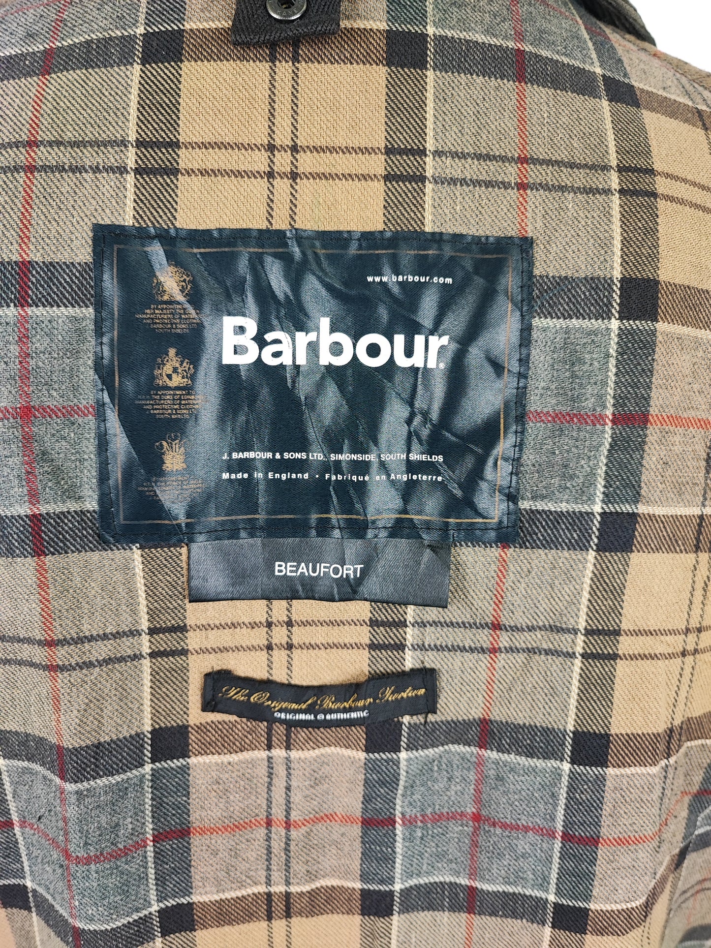 Barbour Giacca Beaufort vintage blu C42/107 cm - Man Navy Vintage Beaufort C42 Waxed jacket size Large