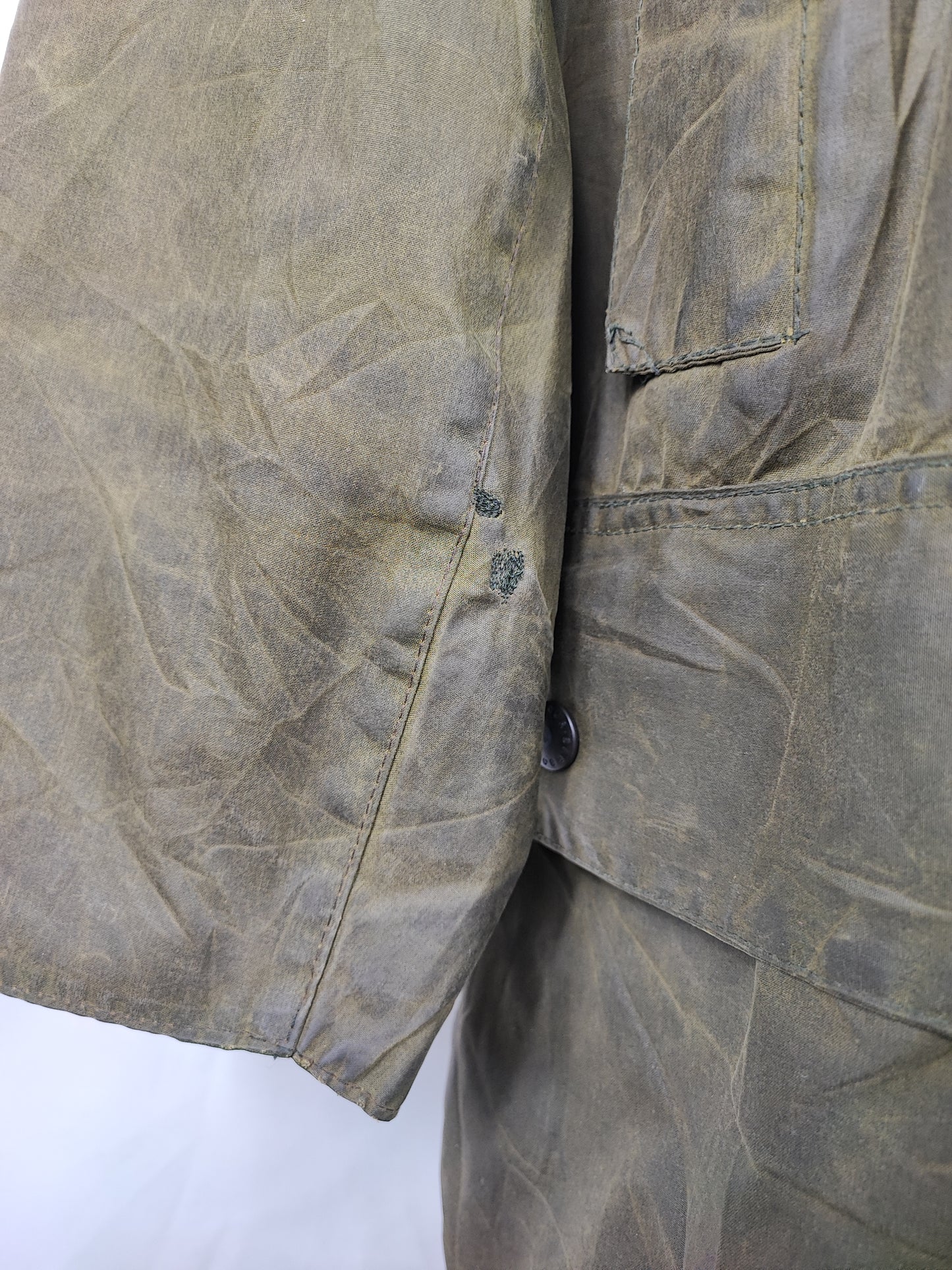 Giacca Barbour Border verde Vintage Cerata C42/107 cm - Green Vintage wax coat c42 size Large
