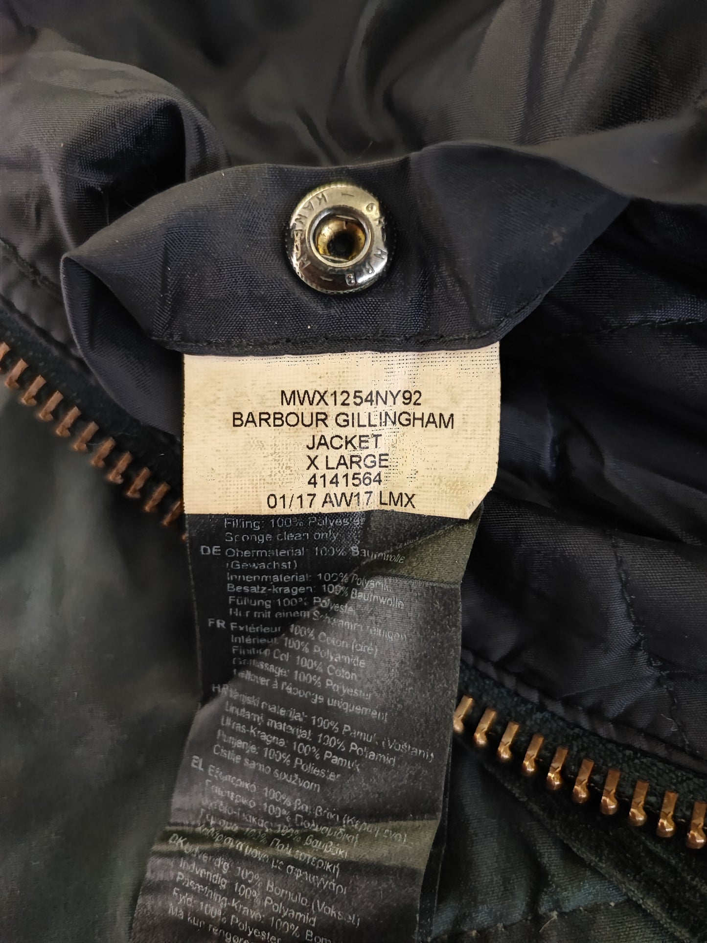 Giacca Barbour blu for Land Rover Taglia XL Man Navy Jacket Barbour for Land Rover size XL