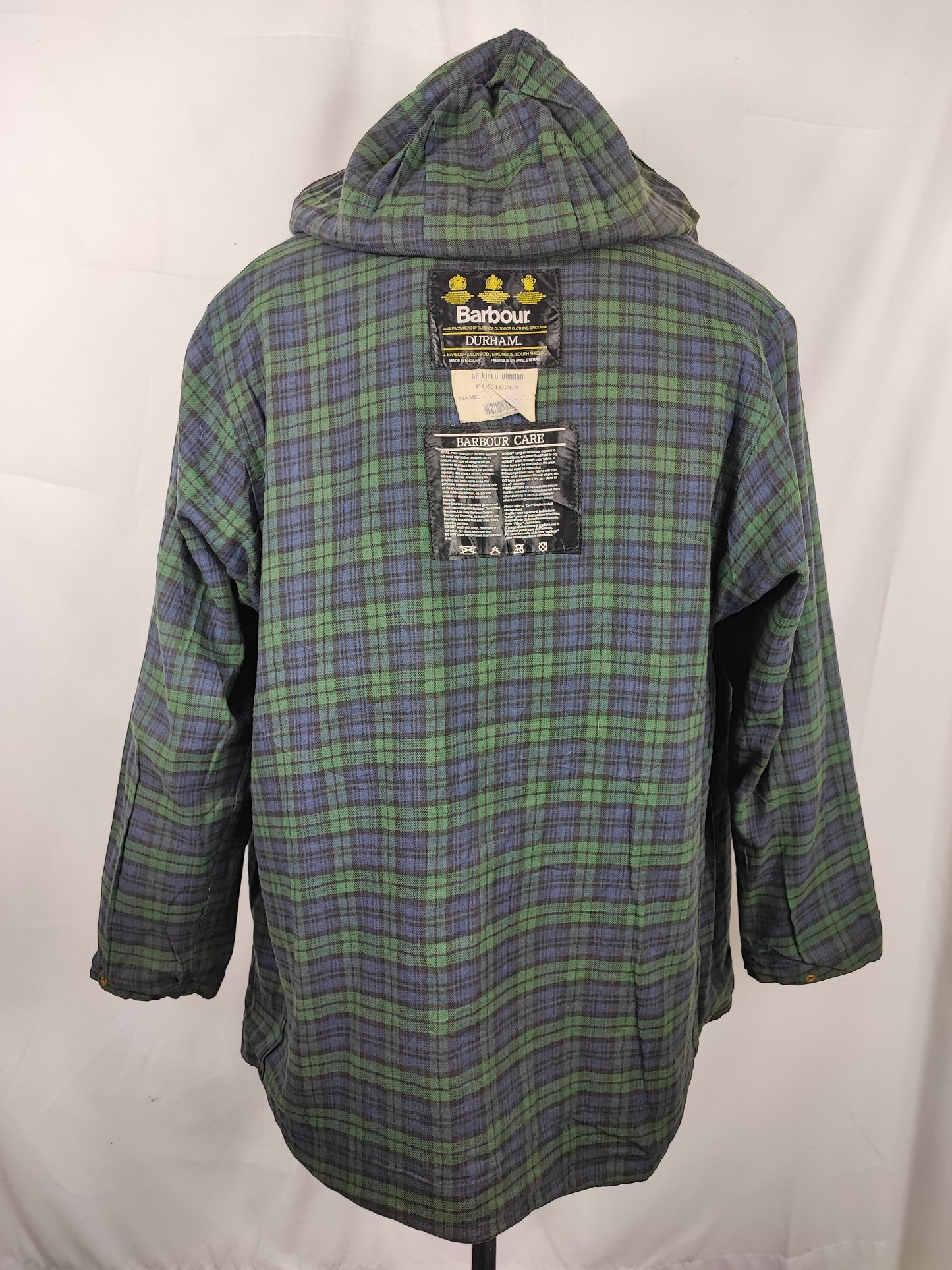 Giacca Barbour blu vintage Durham C42/107 cm- Waxed Vintage Durham Navy Jacket size Large
