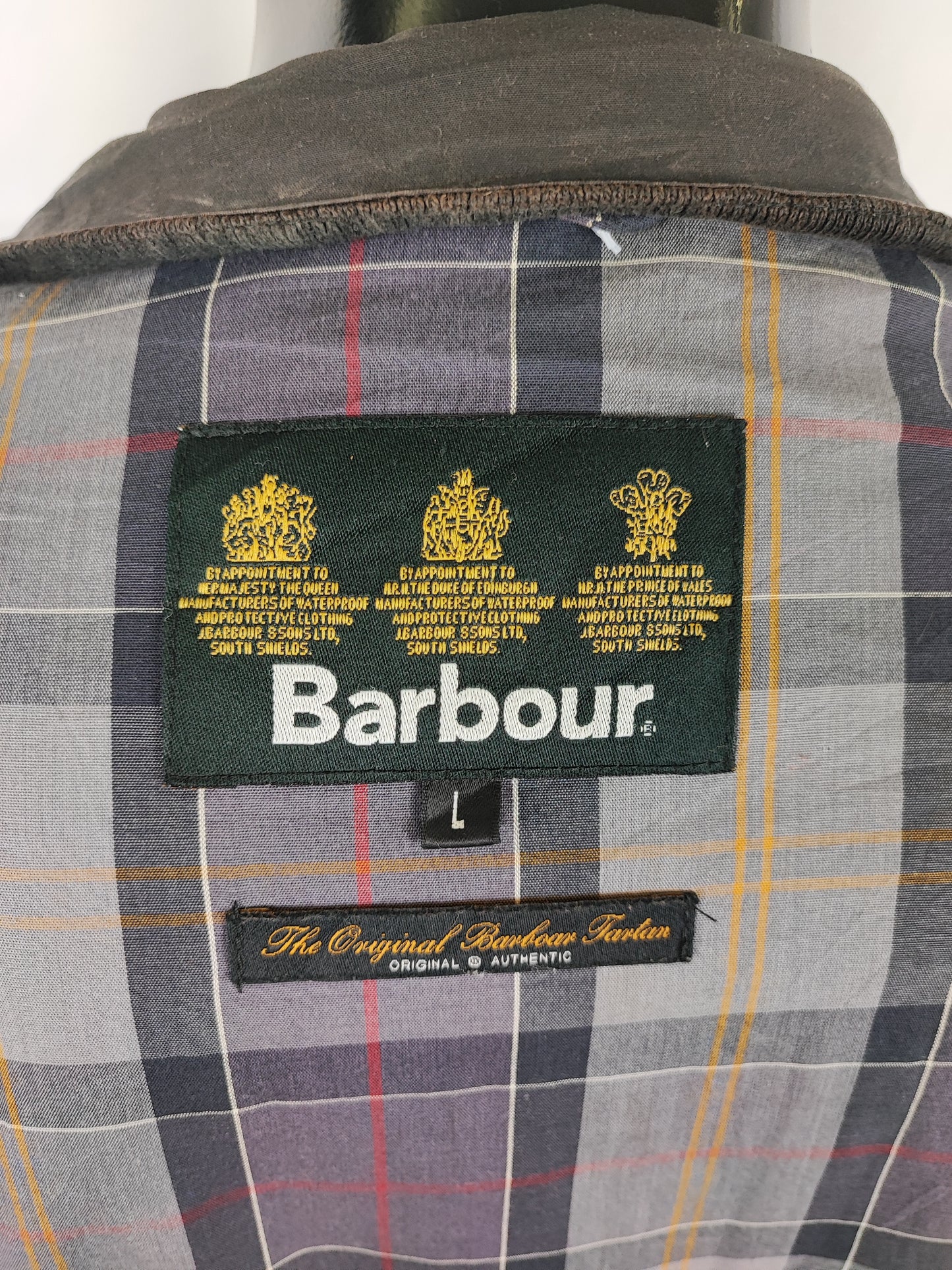 Bomber Barbour cerato leggero Nero Large- Man Black Flyweight Wax flyer Jacket Size L