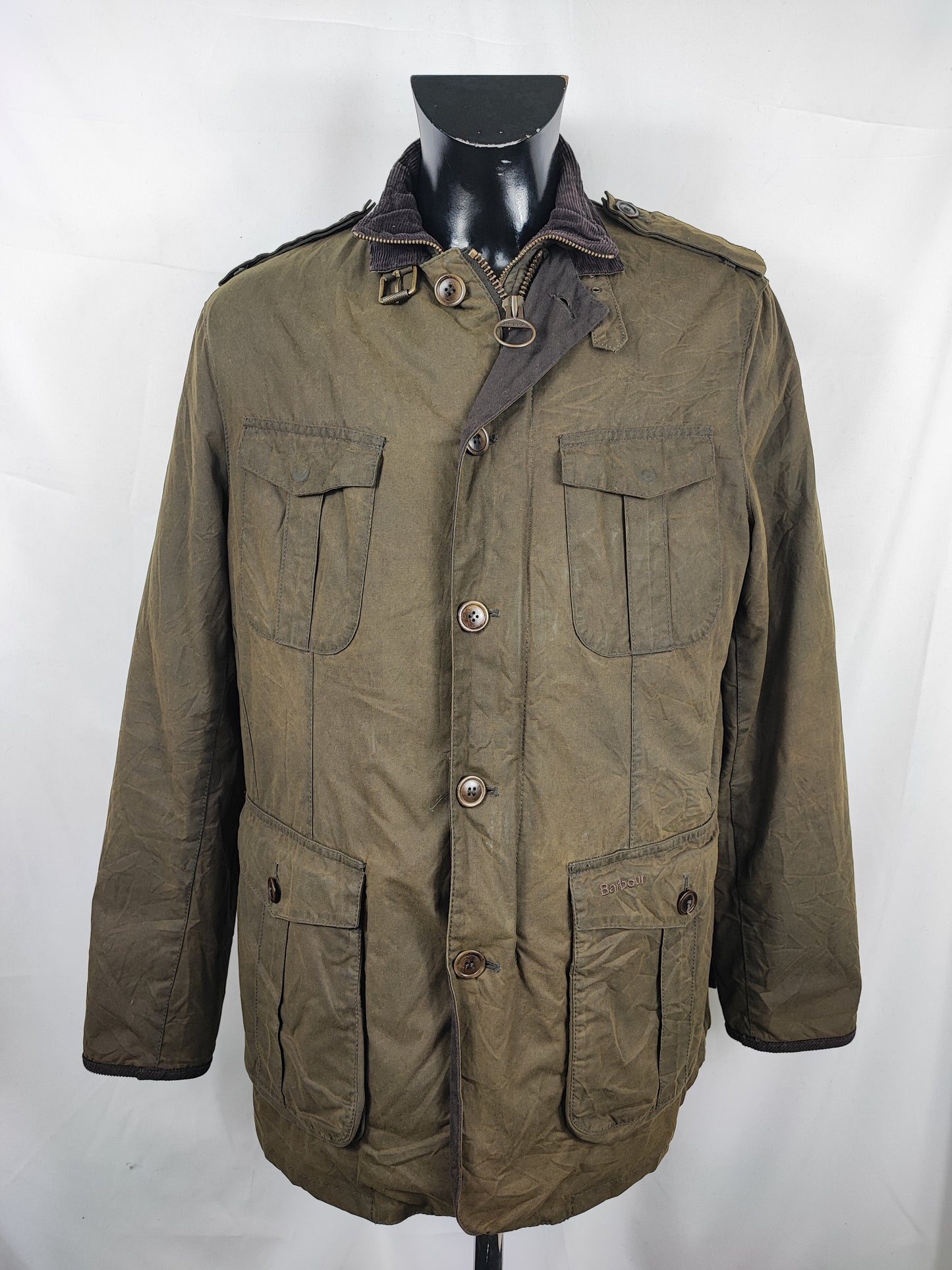 Giacca Barbour da uomo verde cerata Large - Man wax Dock jacket olive color size Large