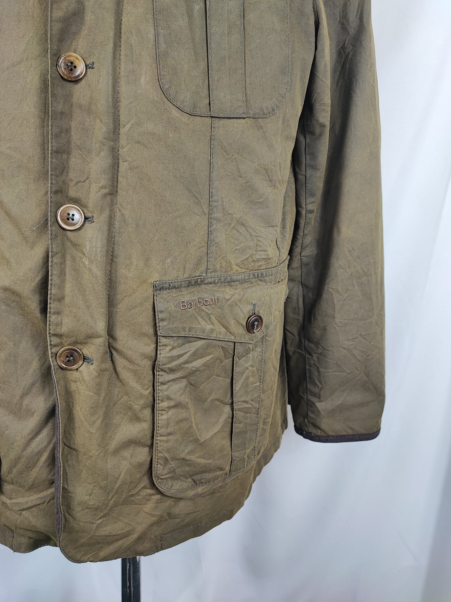 Giacca Barbour da uomo verde cerata Large - Man wax Dock jacket olive color size Large
