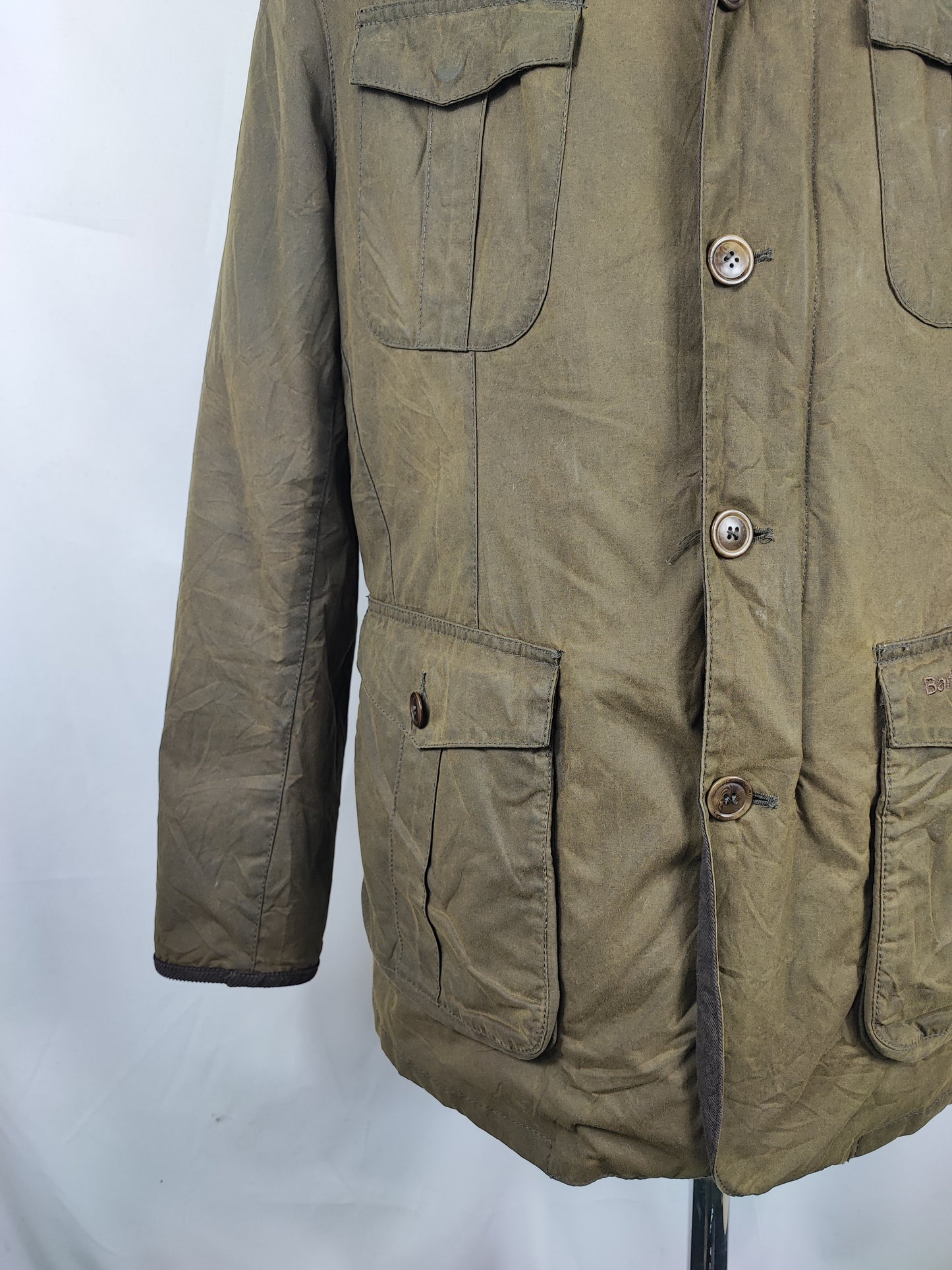 Giacca Barbour da uomo verde cerata Large - Man wax Dock jacket olive color size Large