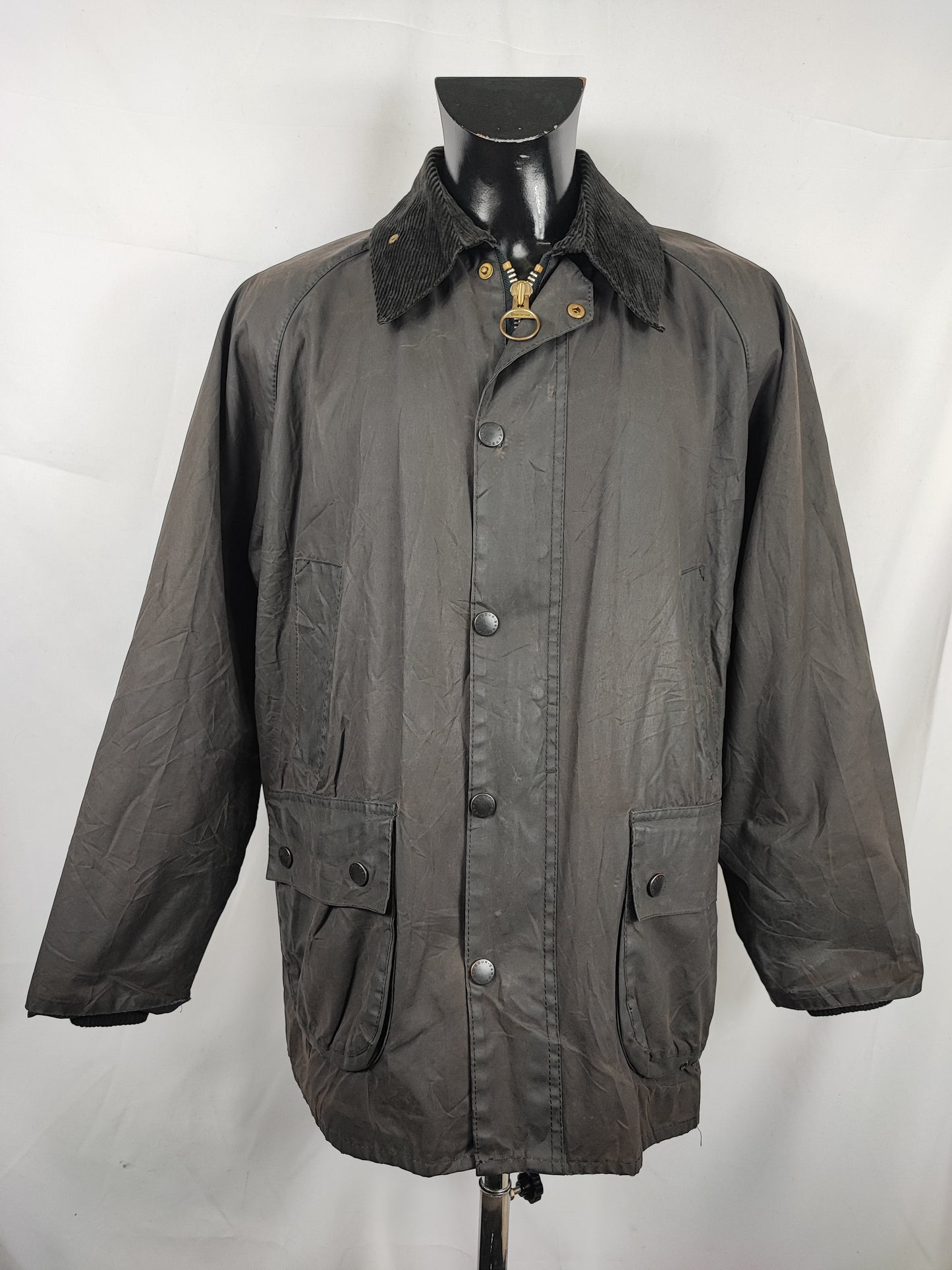 Barbour Giacca Bedale nero vintage C42/107 CM Black Waxed Bedale Jacket Size Large