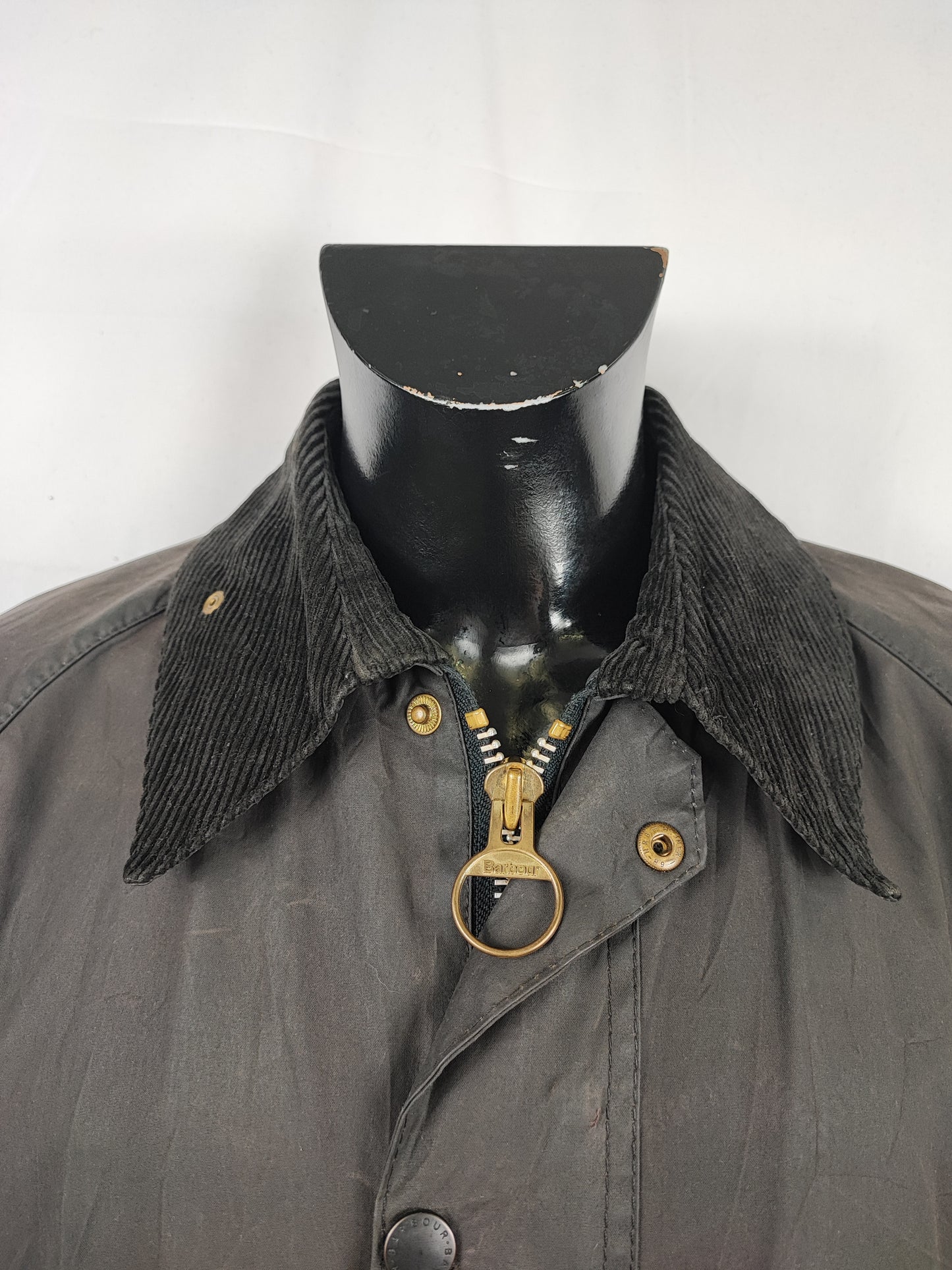 Barbour Giacca Bedale nero vintage C42/107 CM Black Waxed Bedale Jacket Size Large