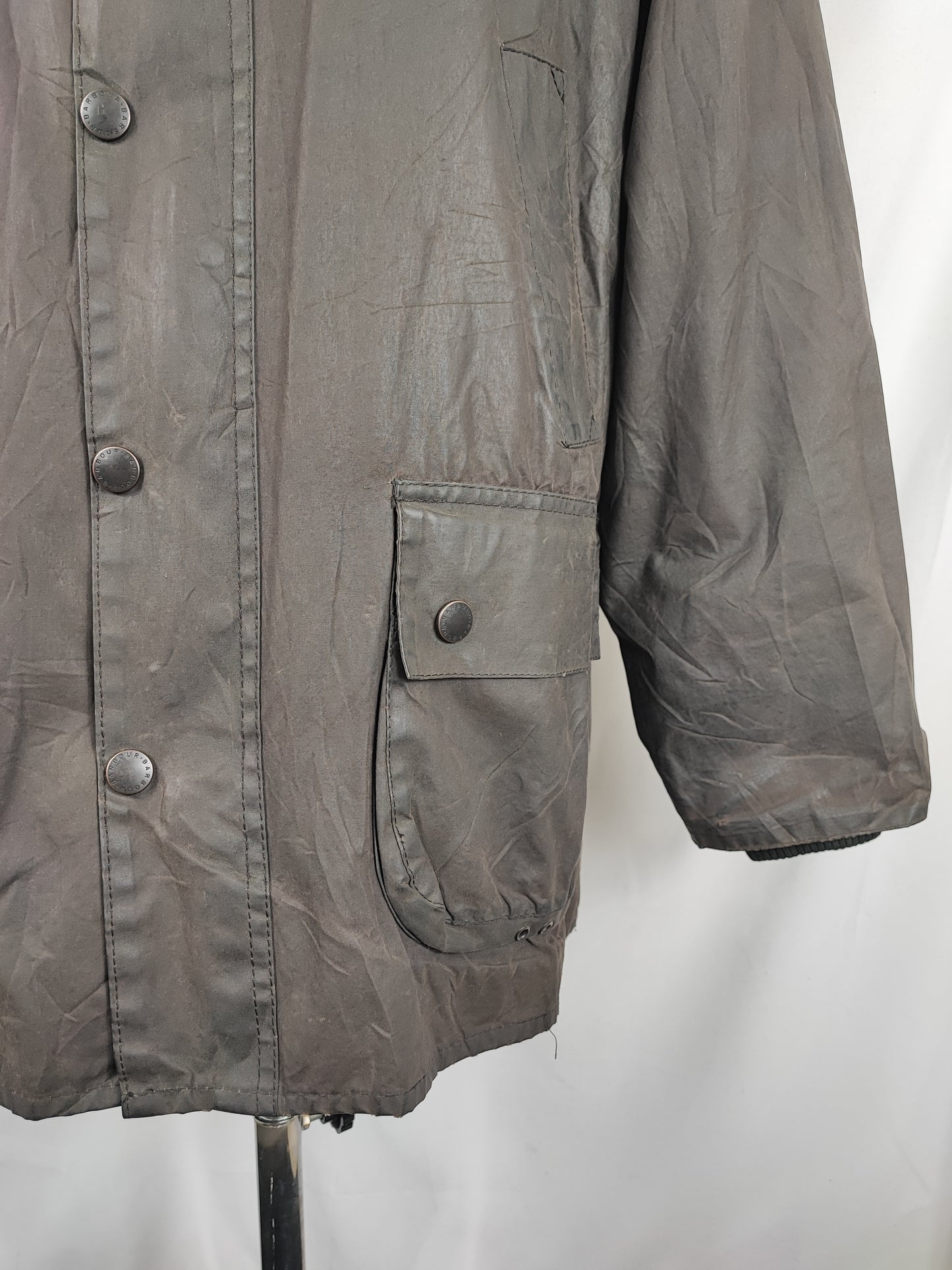 Barbour Giacca Bedale nero vintage C42/107 CM Black Waxed Bedale Jacket Size Large