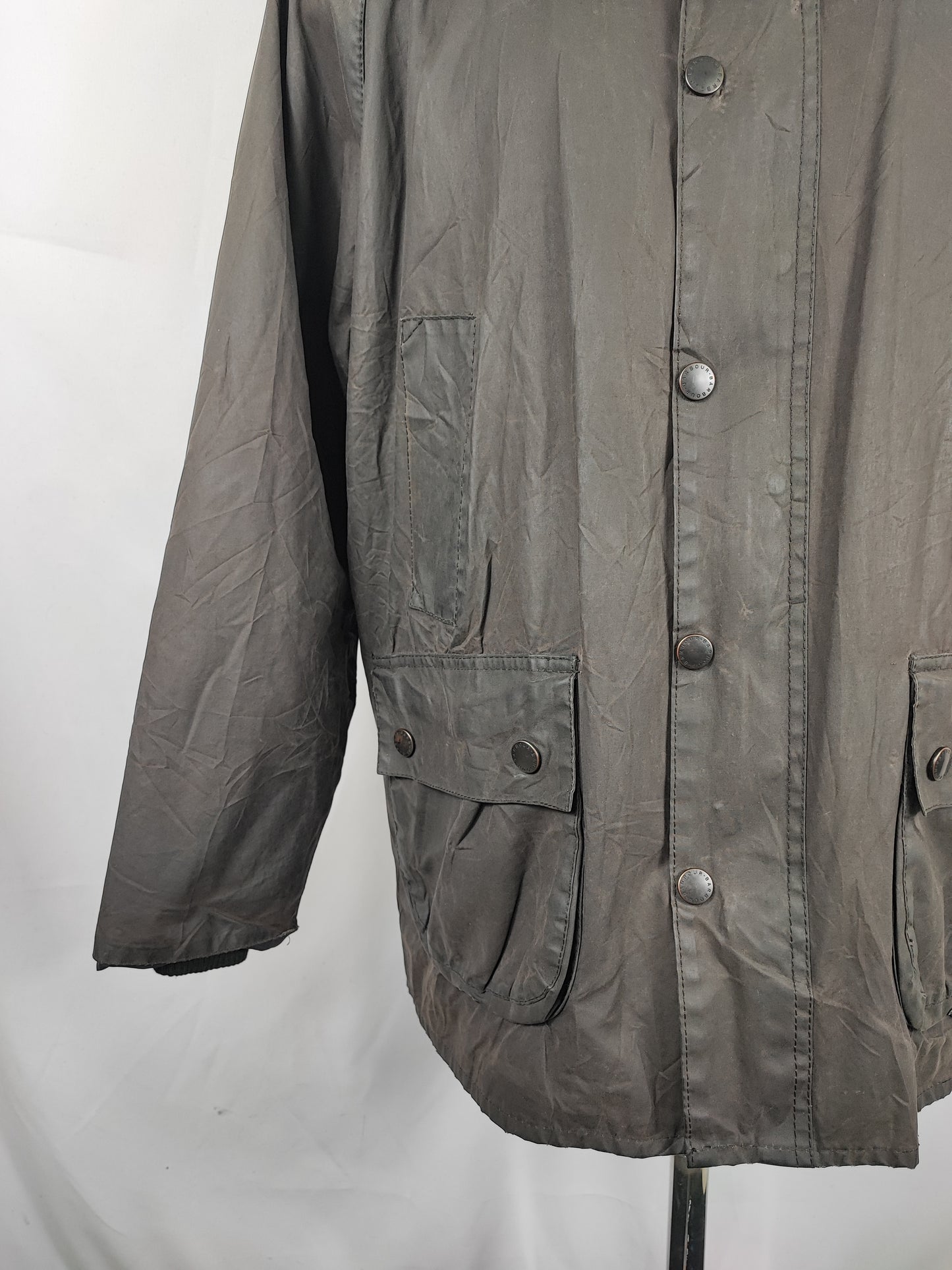 Barbour Giacca Bedale nero vintage C42/107 CM Black Waxed Bedale Jacket Size Large