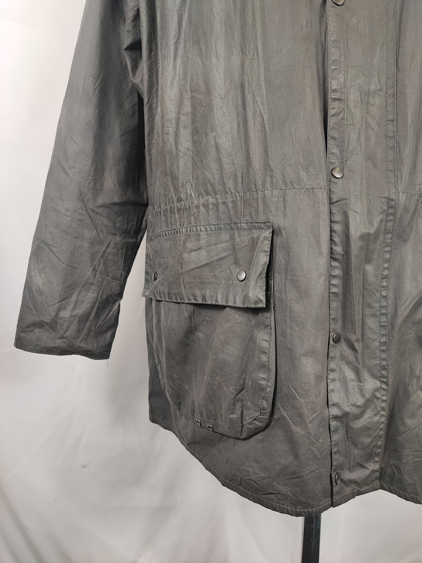 Giacca Barbour blu vintage Durham C42/107 cm- Waxed Vintage Durham Navy Jacket size Large