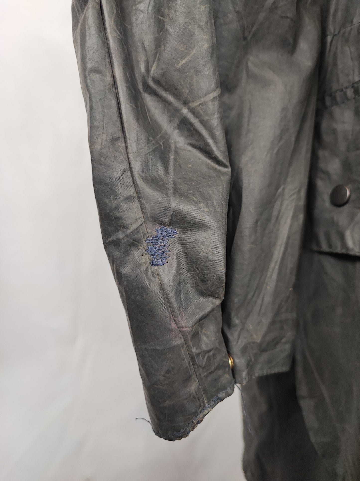 Giacca Barbour blu vintage Durham C42/107 cm- Waxed Vintage Durham Navy Jacket size Large