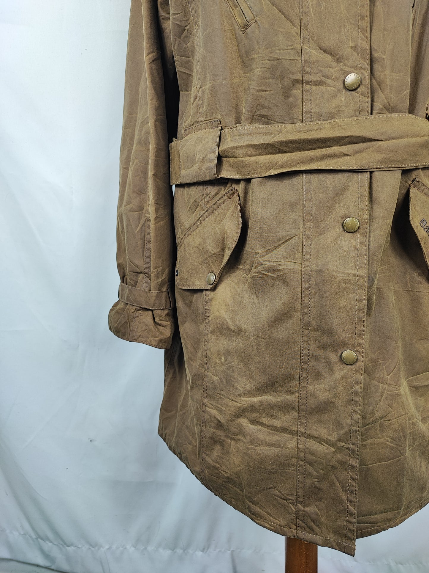 Giacca Barbour unisex beige cerato UK16 Tg.46 Waxed Newhampton Beige Jacket size uk16