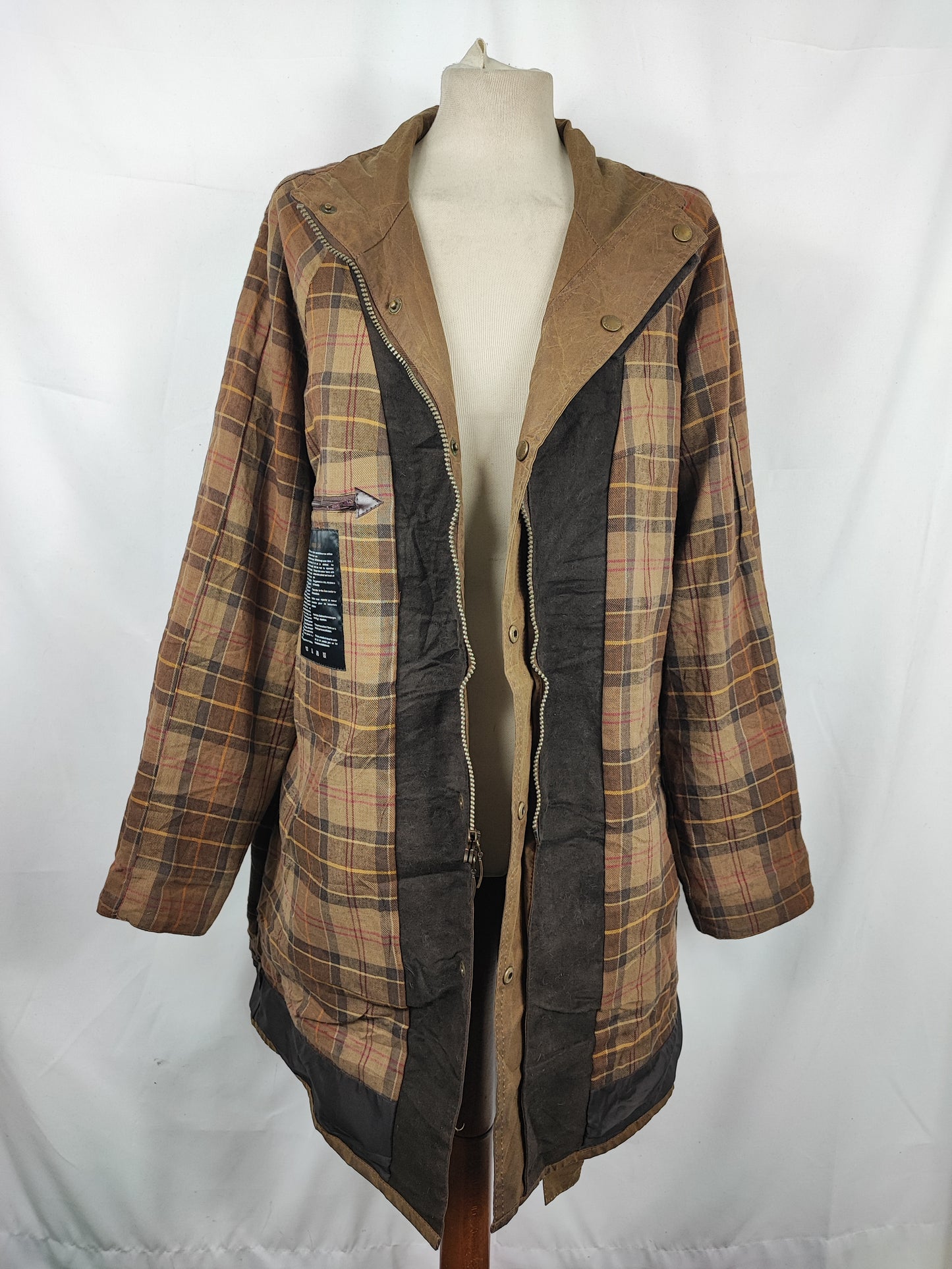 Giacca Barbour unisex beige cerato UK16 Tg.46 Waxed Newhampton Beige Jacket size uk16