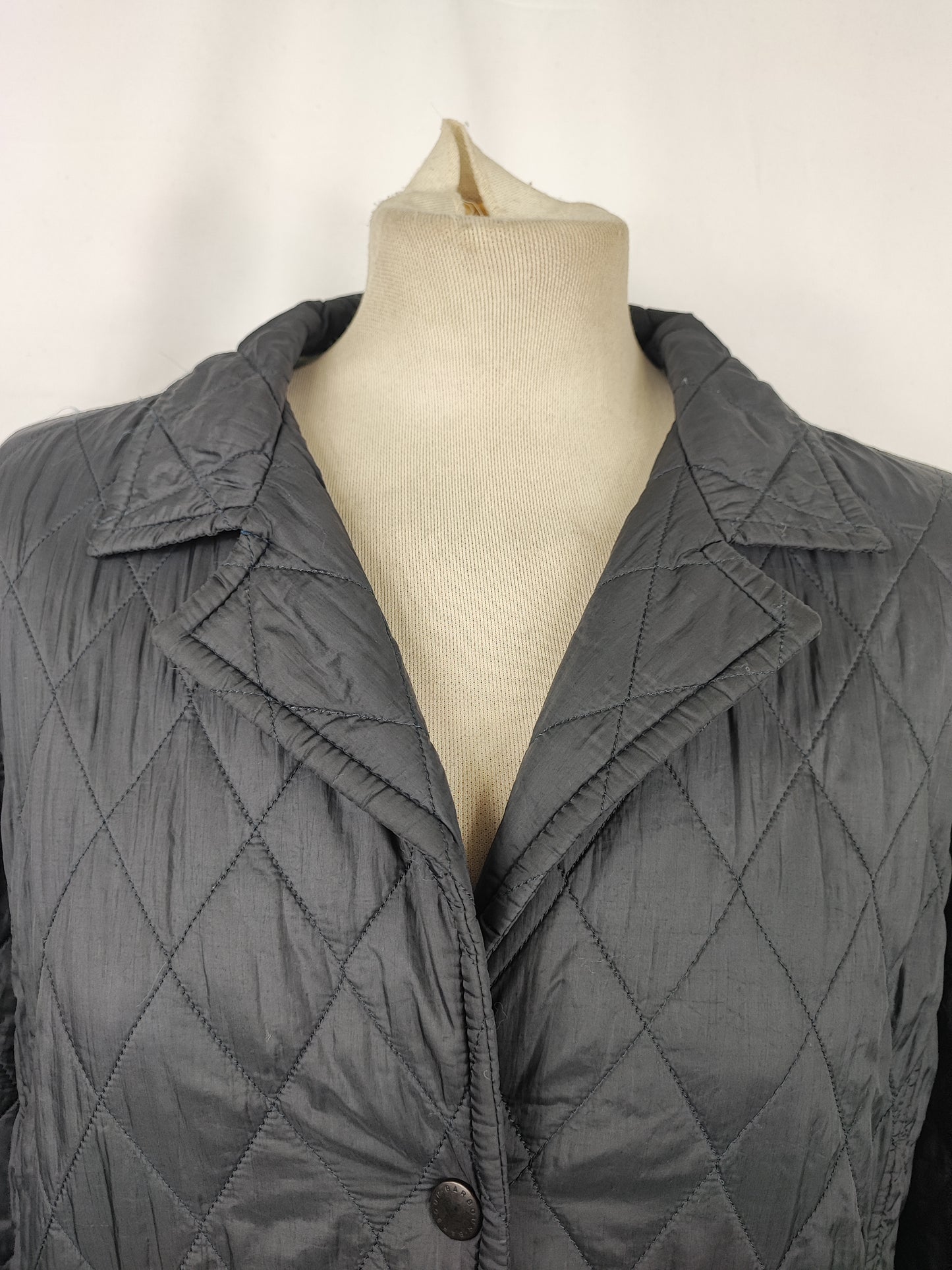 Giacca a vento Barbour Donna/ Unisex blu Uk16 tg.44/46 Quilted Navy jacket size M/L