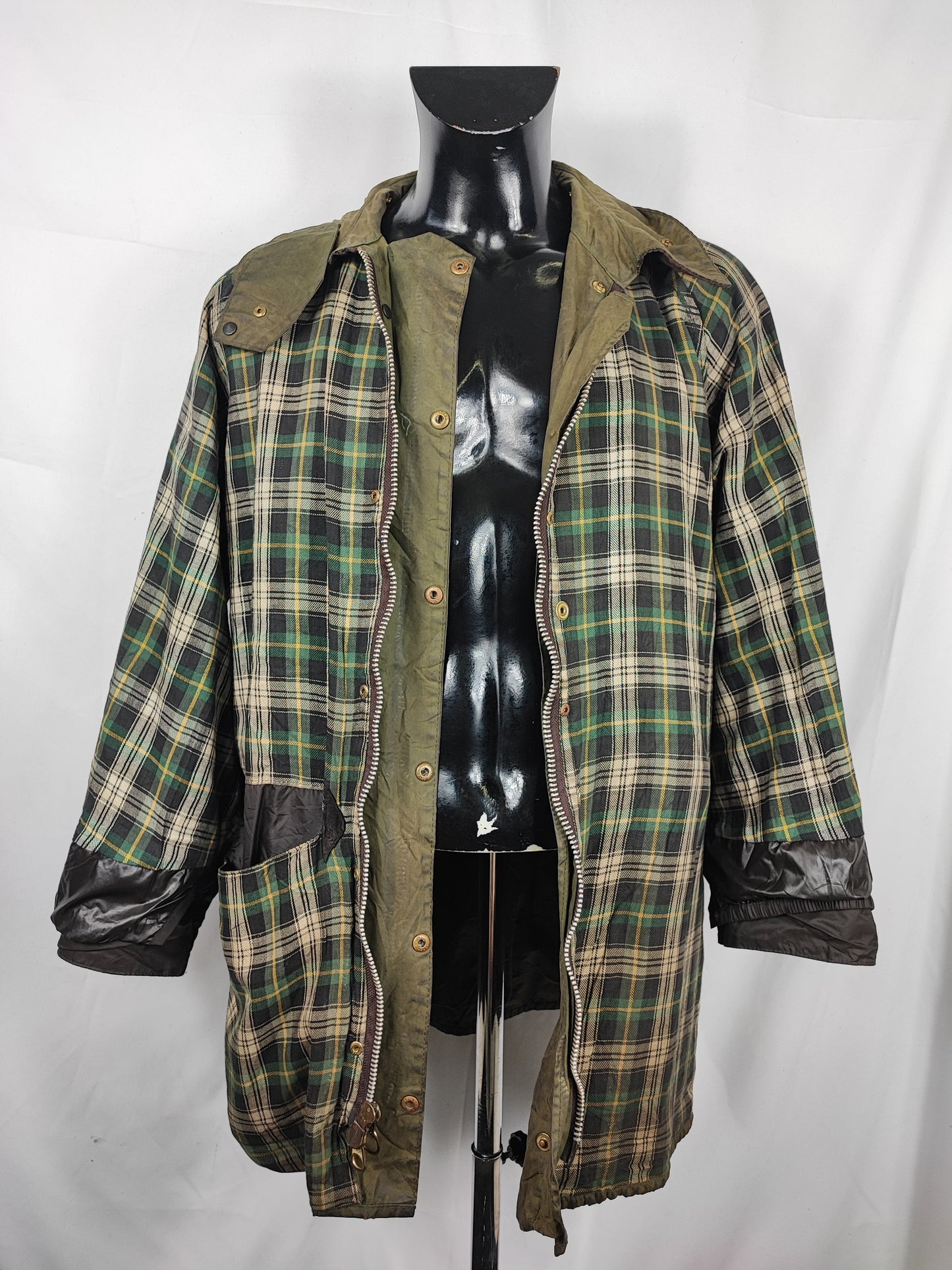 Giacca Barbour Vintage Gamefair Verde C42/107 cm Green Wax Gamefair Jacket c42 Size Large