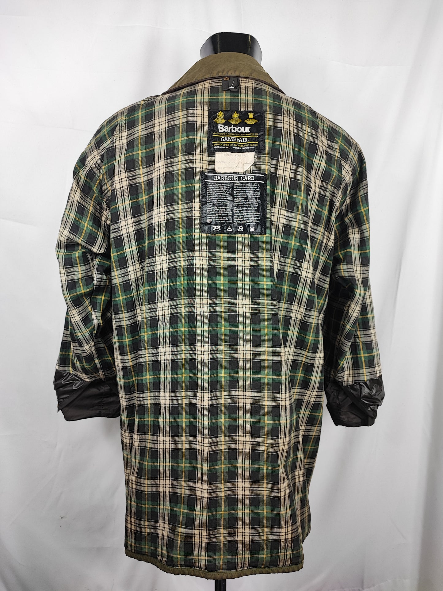 Giacca Barbour Vintage Gamefair Verde C42/107 cm Green Wax Gamefair Jacket c42 Size Large