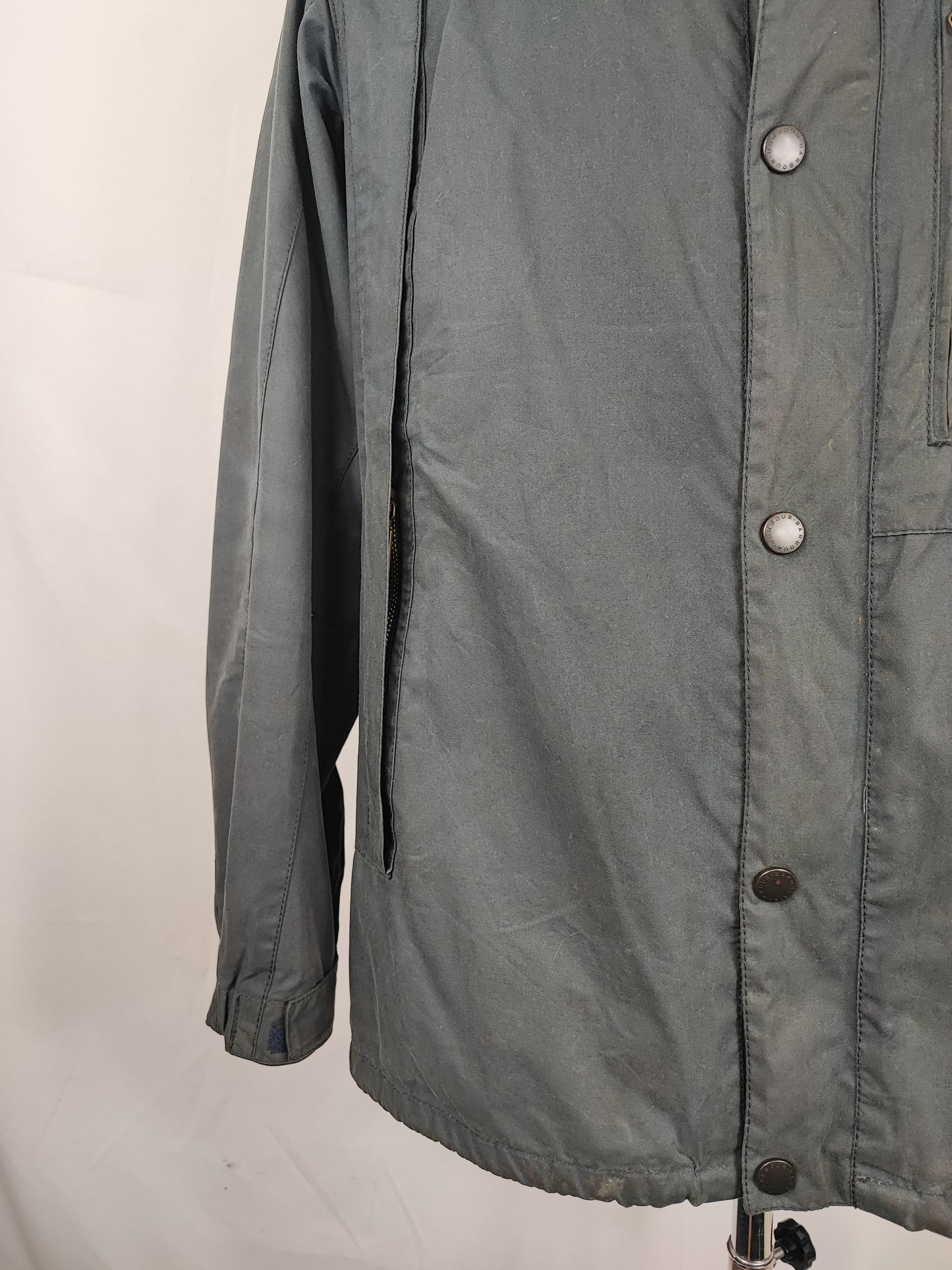 Giacca Barbour da uomo con cappuccio blu Large - Man Millom navy wax jacket size Large