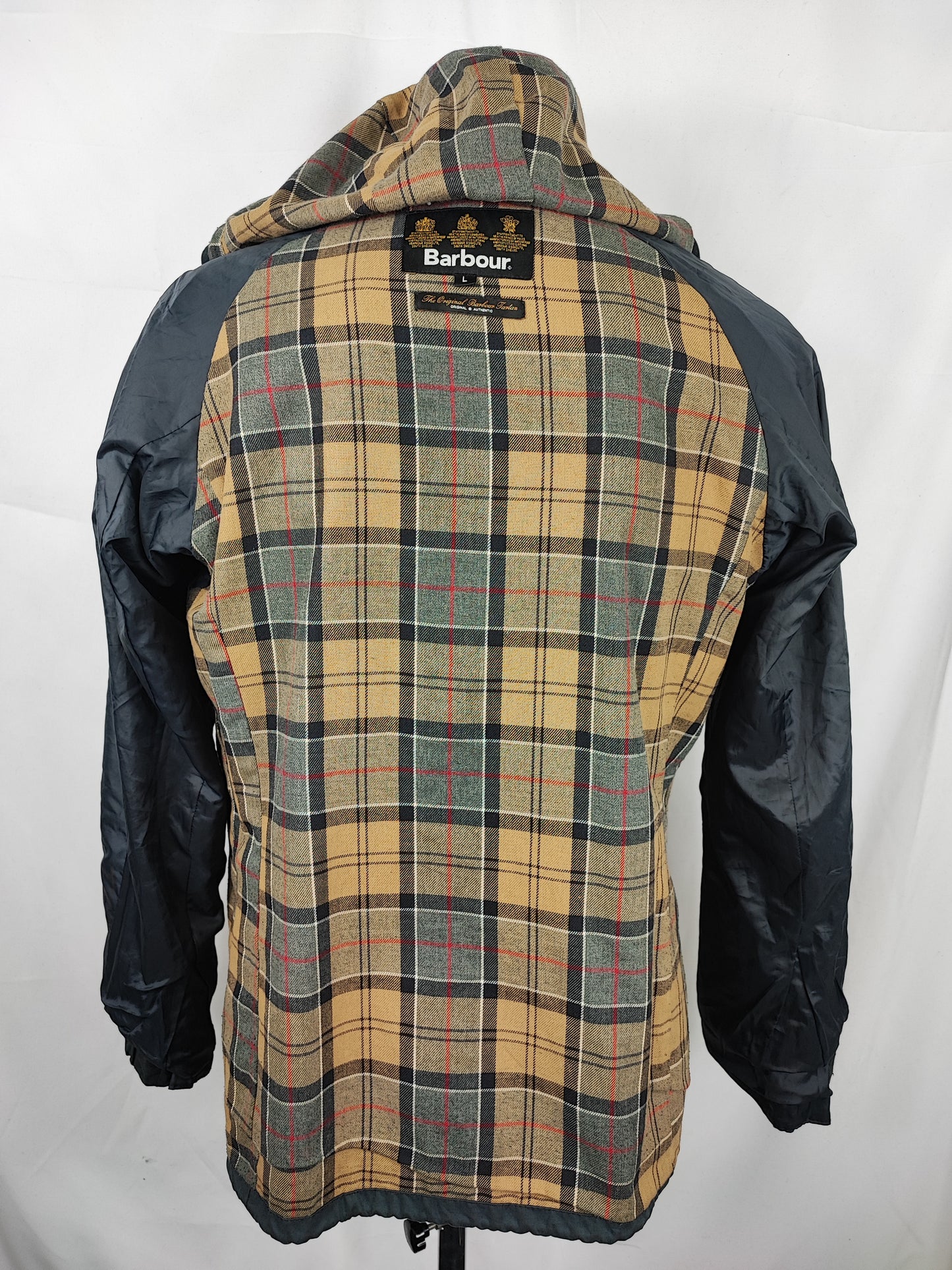 Giacca Barbour da uomo con cappuccio blu Large - Man Millom navy wax jacket size Large