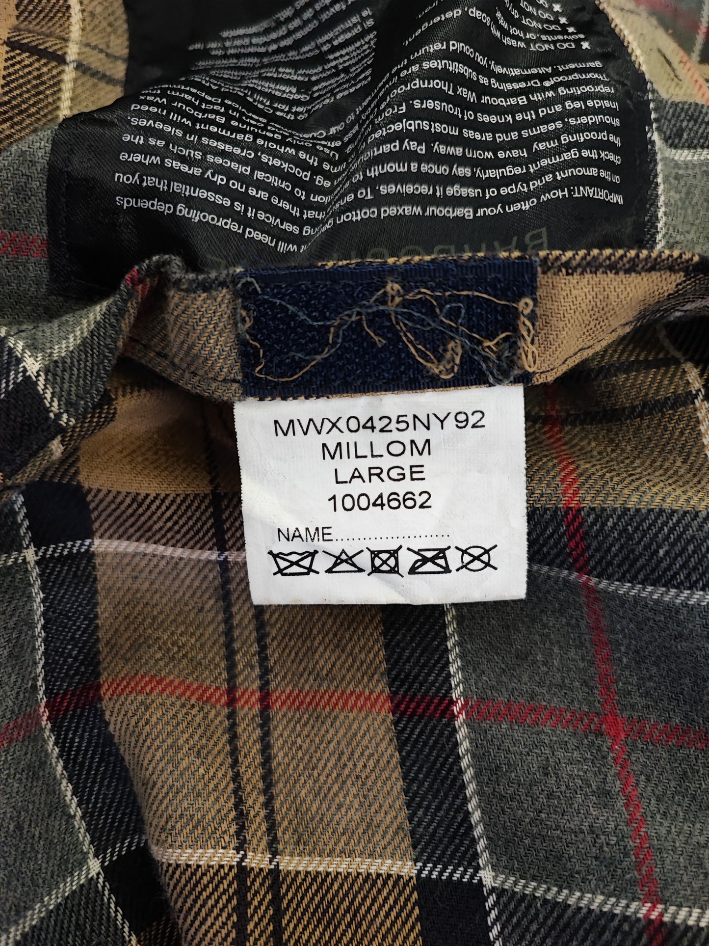 Giacca Barbour da uomo con cappuccio blu Large - Man Millom navy wax jacket size Large