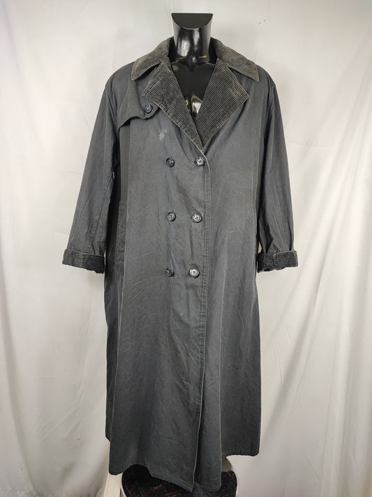 RARO Barbour A605 Trench Coat blu cerato C44/112 cm Waxed  Navy Trench Coat Large/XL