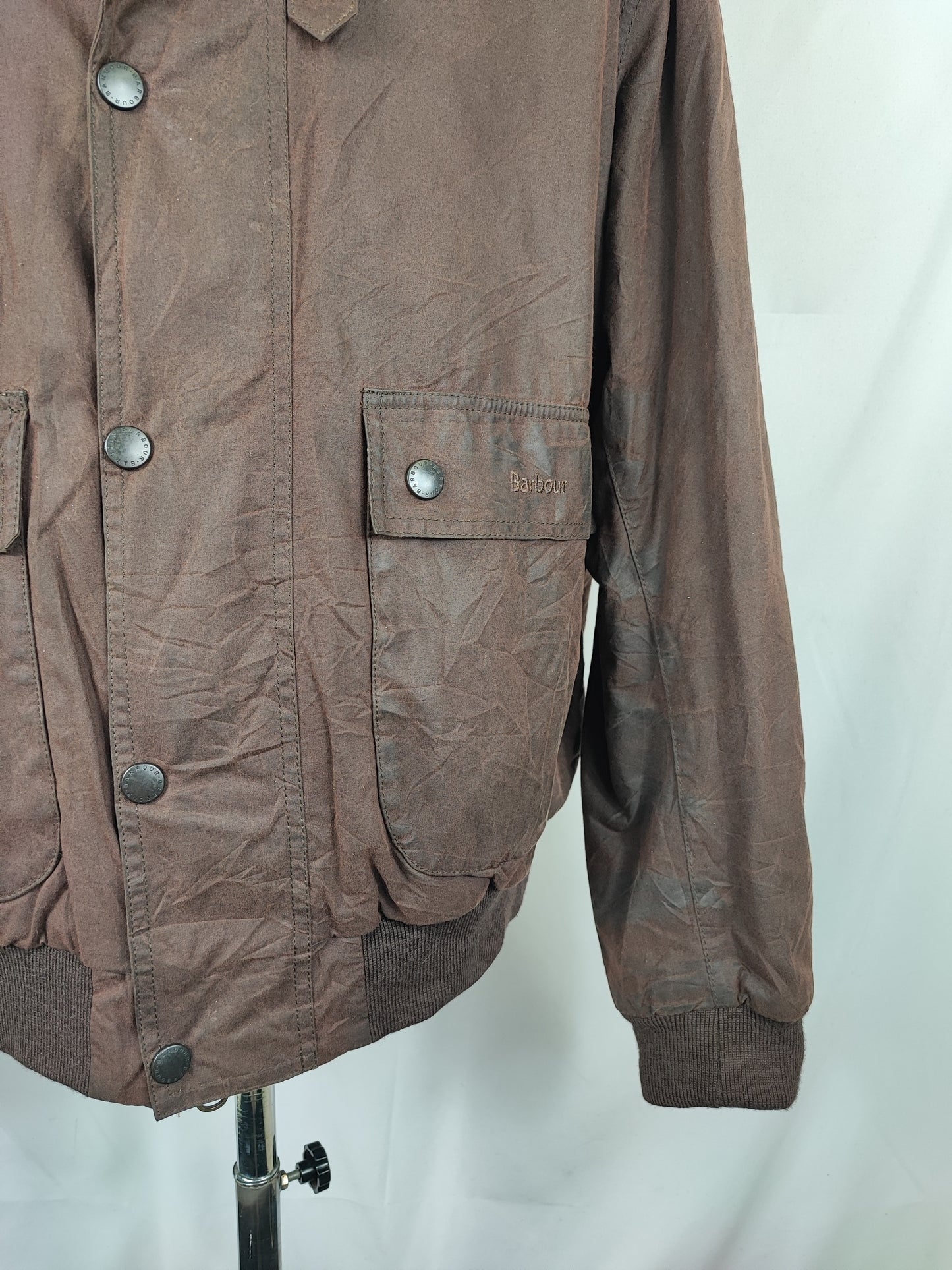 Barbour Giacca uomo Wax Flyer Jacket XXLarge Marrone Man Brown Wax Flyer Jacket Size XXL
