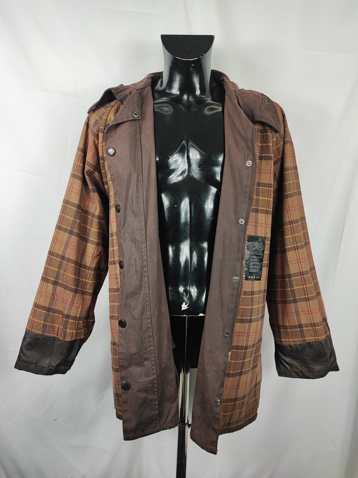Barbour Giacca Beaufort vintage marrone C50/127cm Man Brown Wax Beaufort jacket XXL