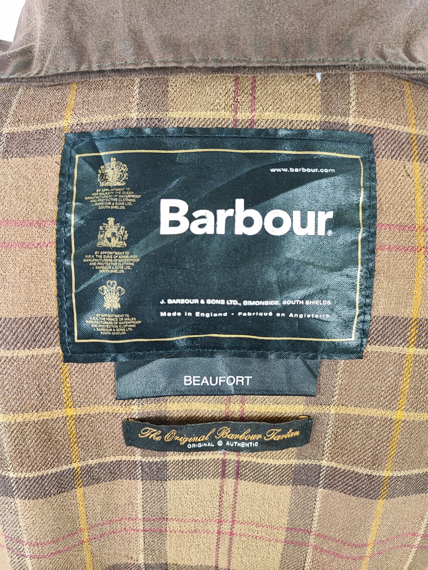 Barbour Giacca Beaufort vintage marrone C50/127cm Man Brown Wax Beaufort jacket XXL