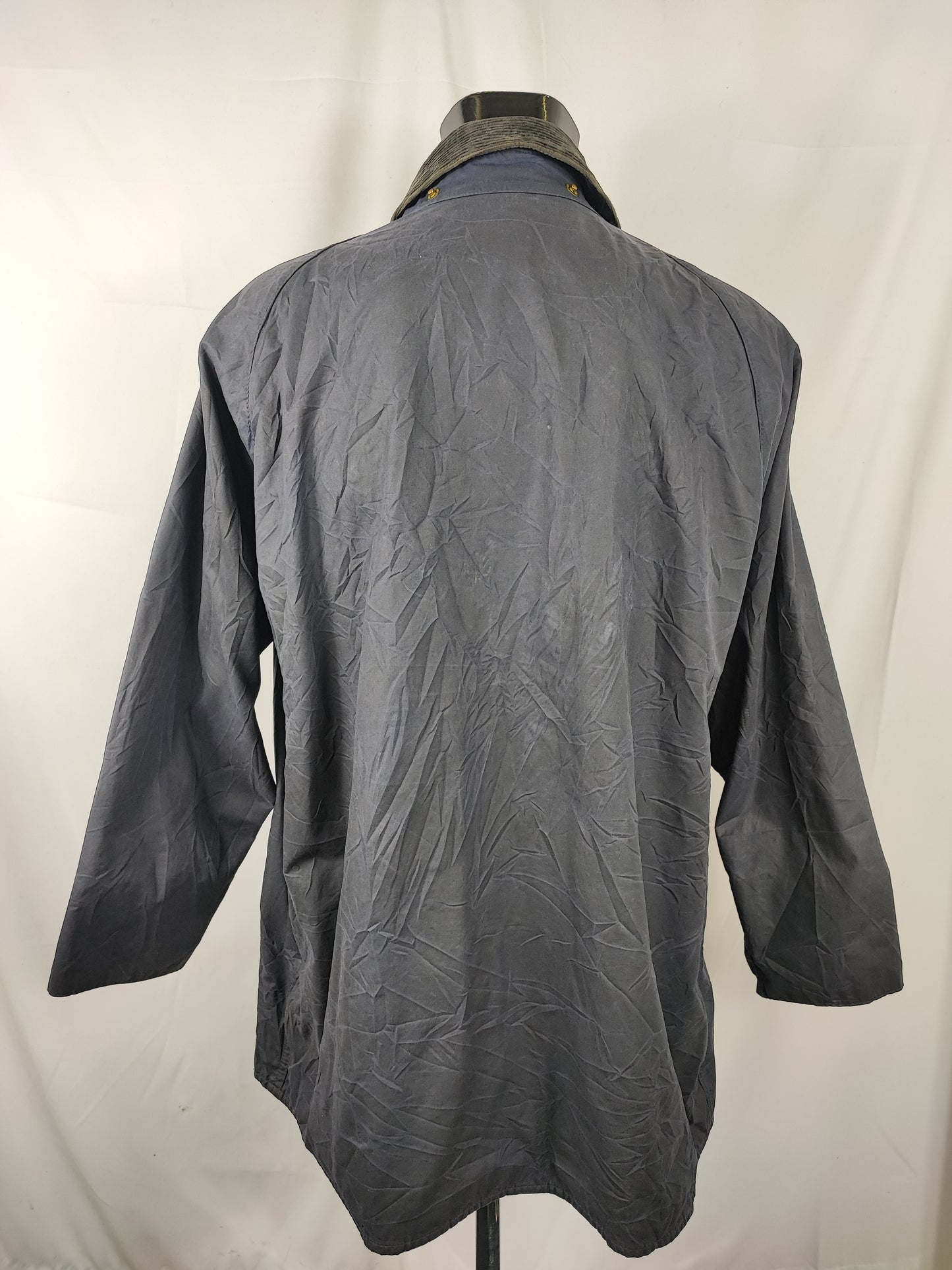 Barbour Giacca Beaufort vintage blu C48/122 cm Navy vintage Wax Beaufort jacket XL Comoda