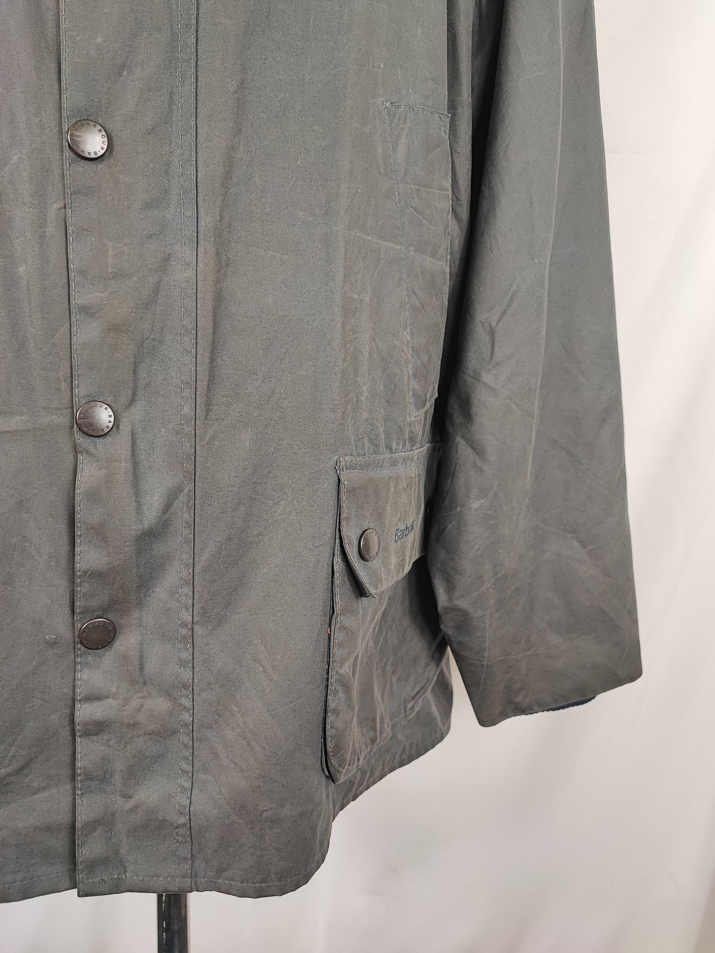 Barbour Bedale Uomo Vintage Blu C48/122cm Man Bedale waxed Navy jacket Size XL comoda