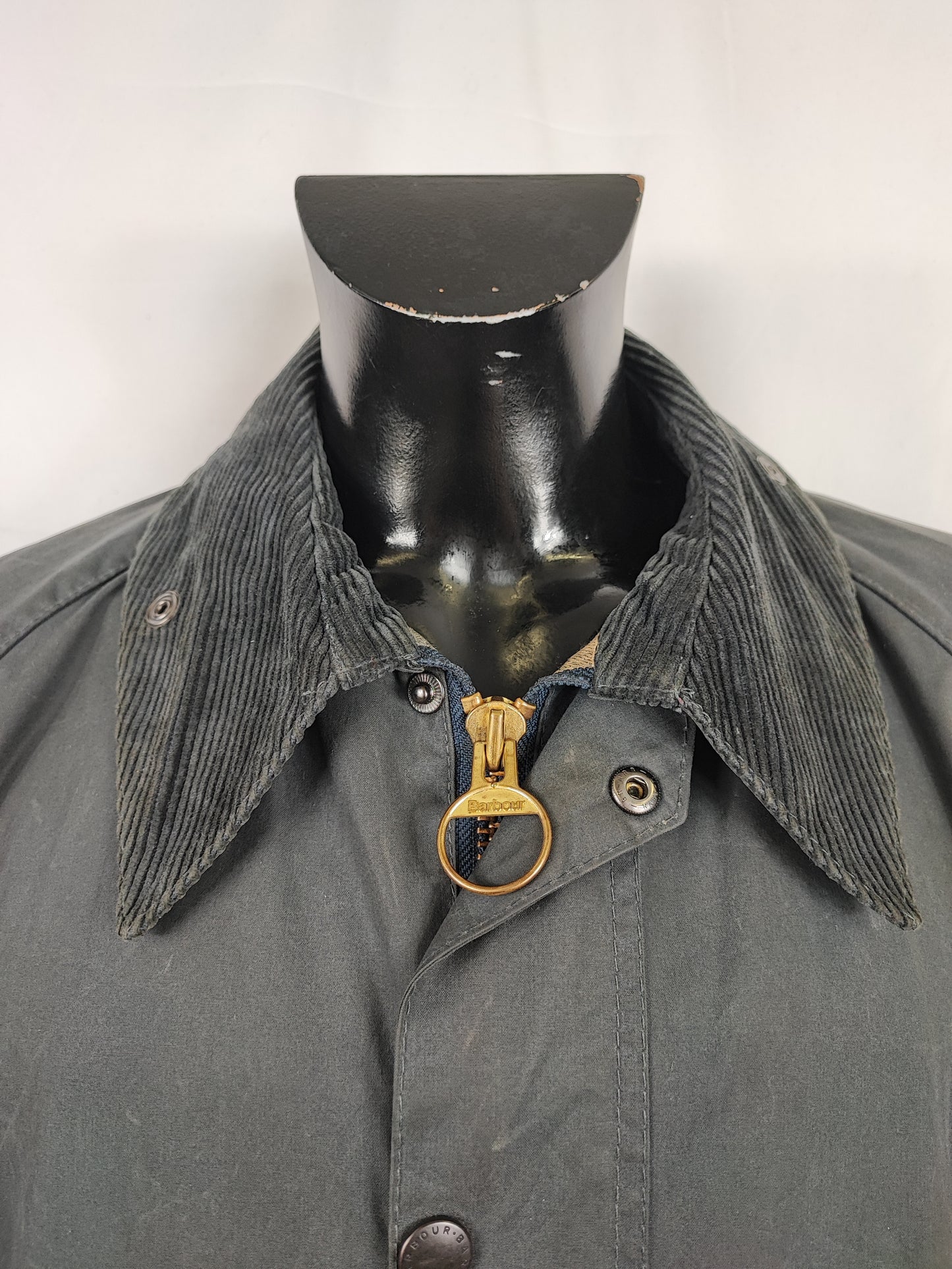 Barbour Bedale Uomo Vintage Blu C48/122cm Man Bedale waxed Navy jacket Size XL comoda