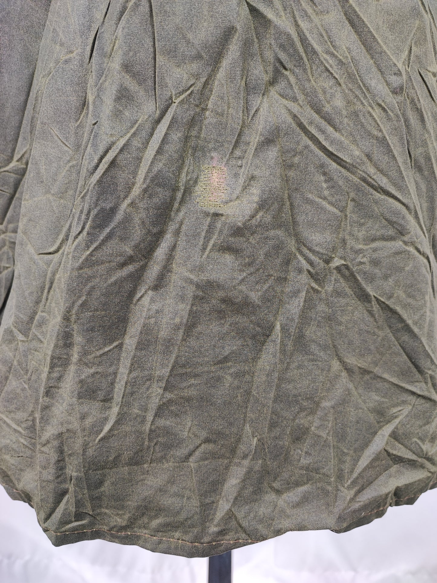 Barbour Border verde cotone Cerato C42/107 cm Green Border Wax Vintage Coat Size Large