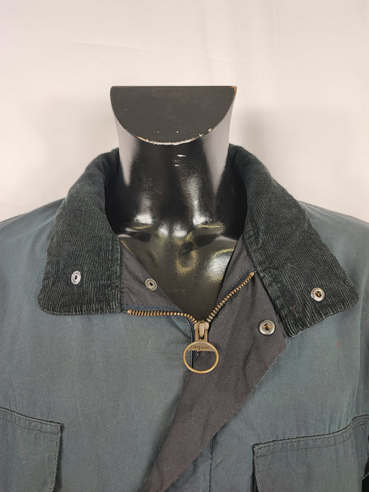 Giacca Uomo Barbour Cerata Blu Uomo XXLarge Navy Man Light Sapper Jacket Size 2xL
