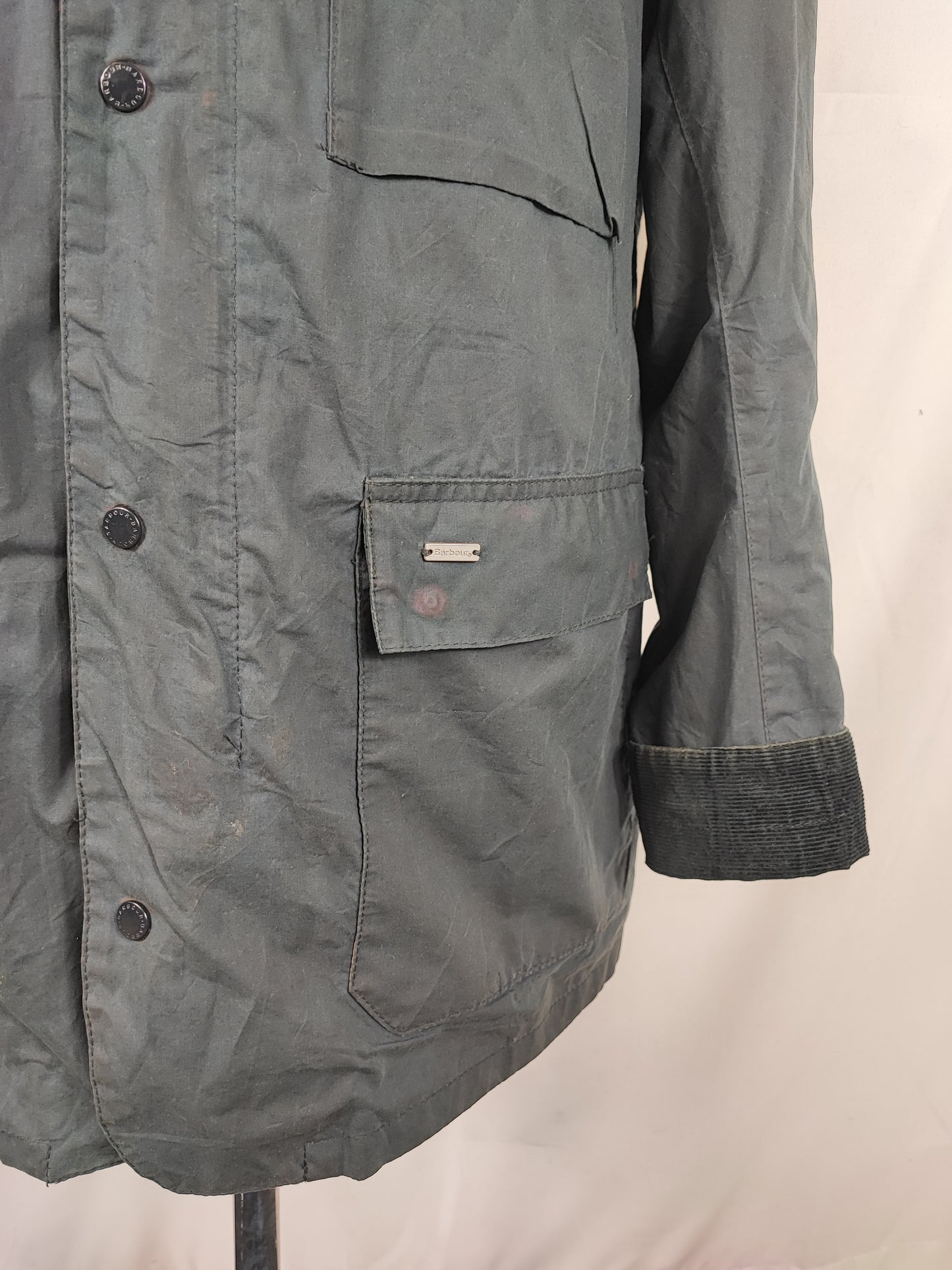 Giacca Uomo Barbour Cerata Blu Uomo XXLarge Navy Man Light Sapper Jacket Size 2xL