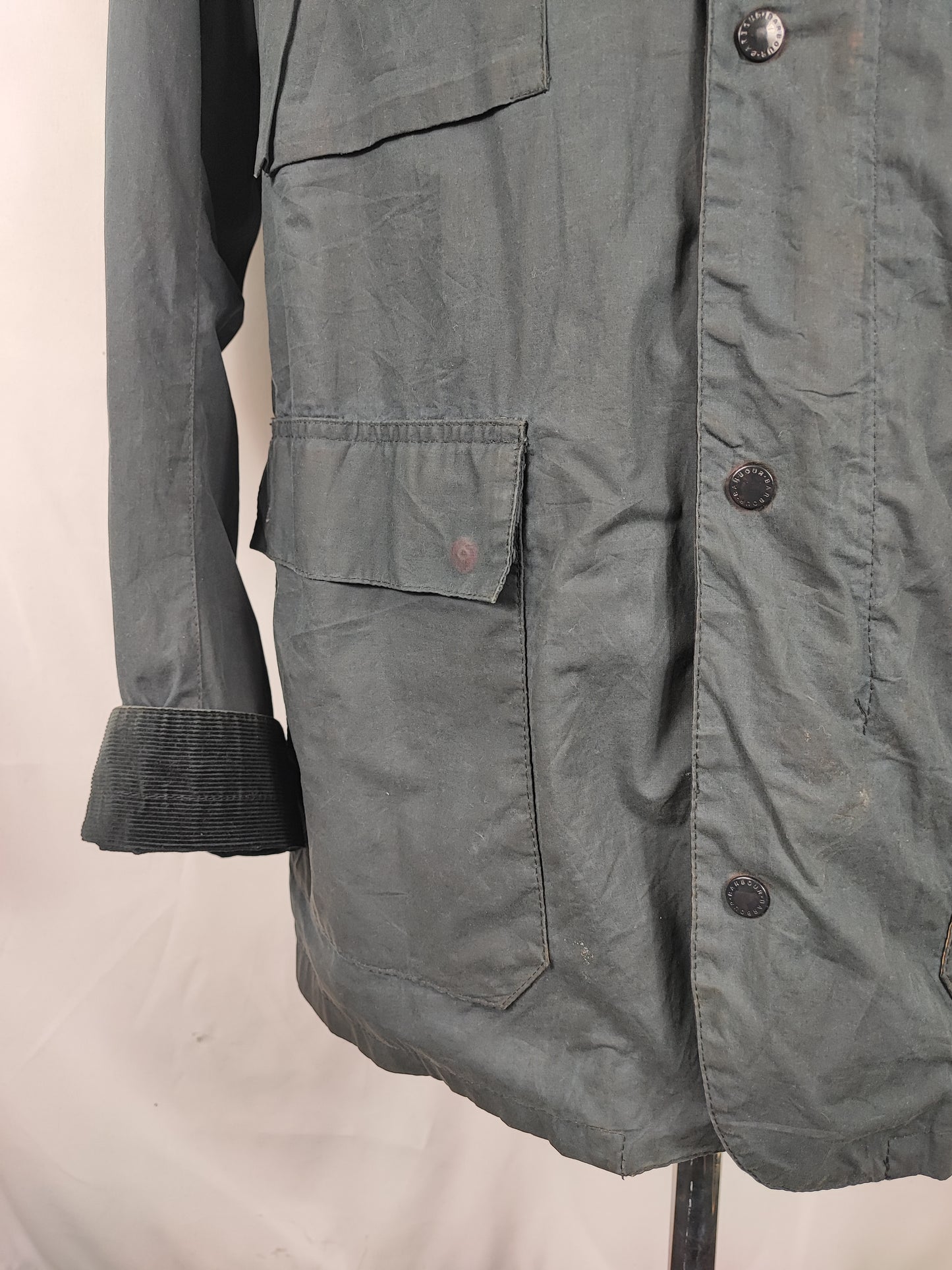 Giacca Uomo Barbour Cerata Blu Uomo XXLarge Navy Man Light Sapper Jacket Size 2xL