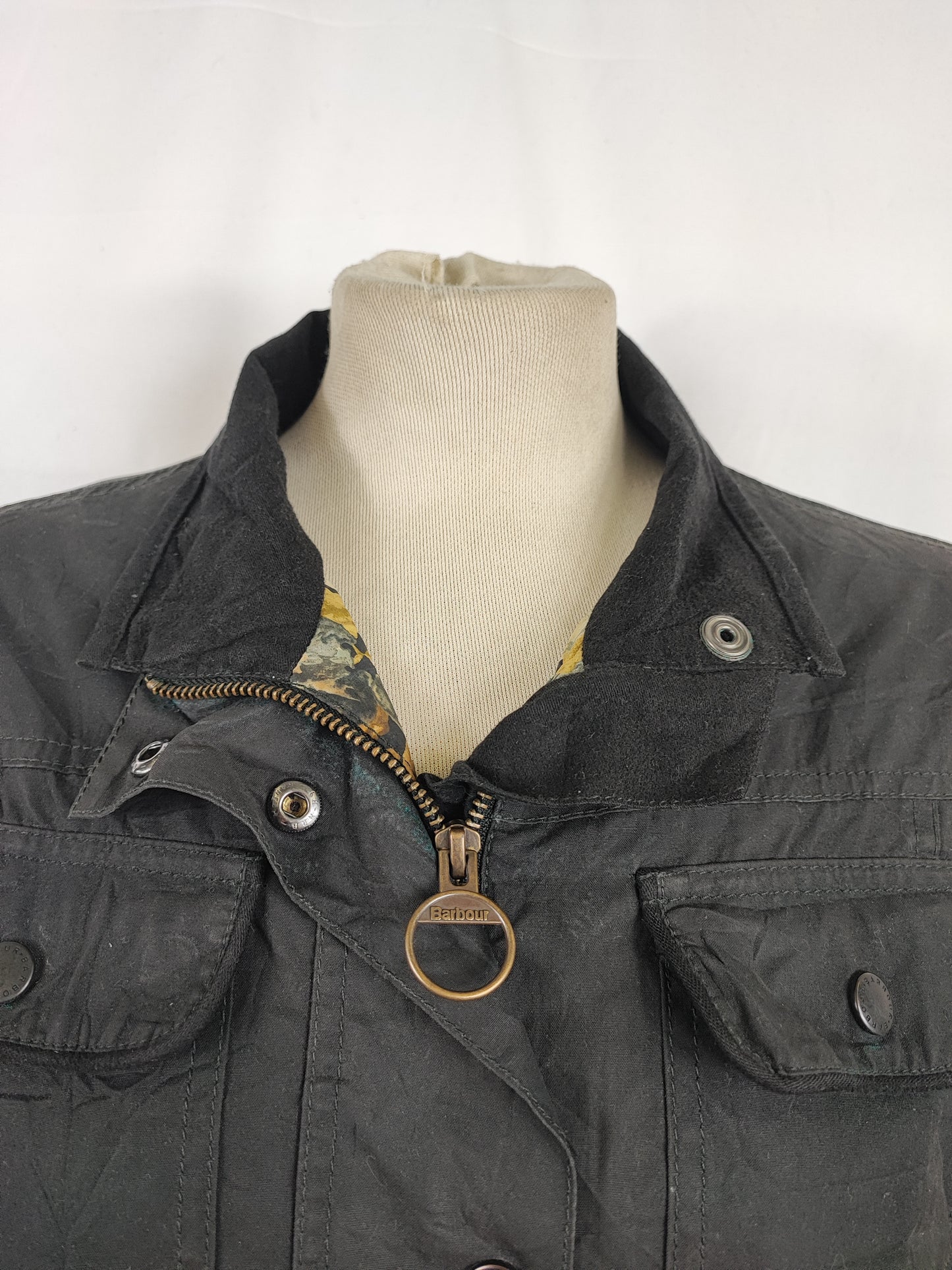 Giacca Barbour corta unisex nero Kate liberty jacket Tg.48 - Black Unisex Wax Kate jacket size uk18