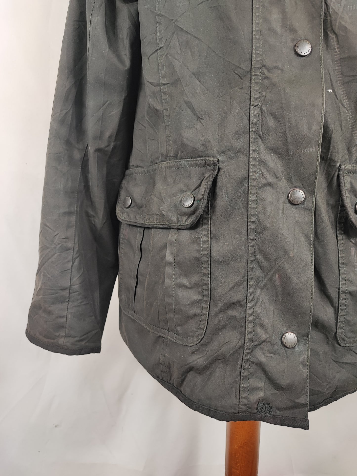 Giacca Barbour corta unisex nero Kate liberty jacket Tg.48 - Black Unisex Wax Kate jacket size uk18