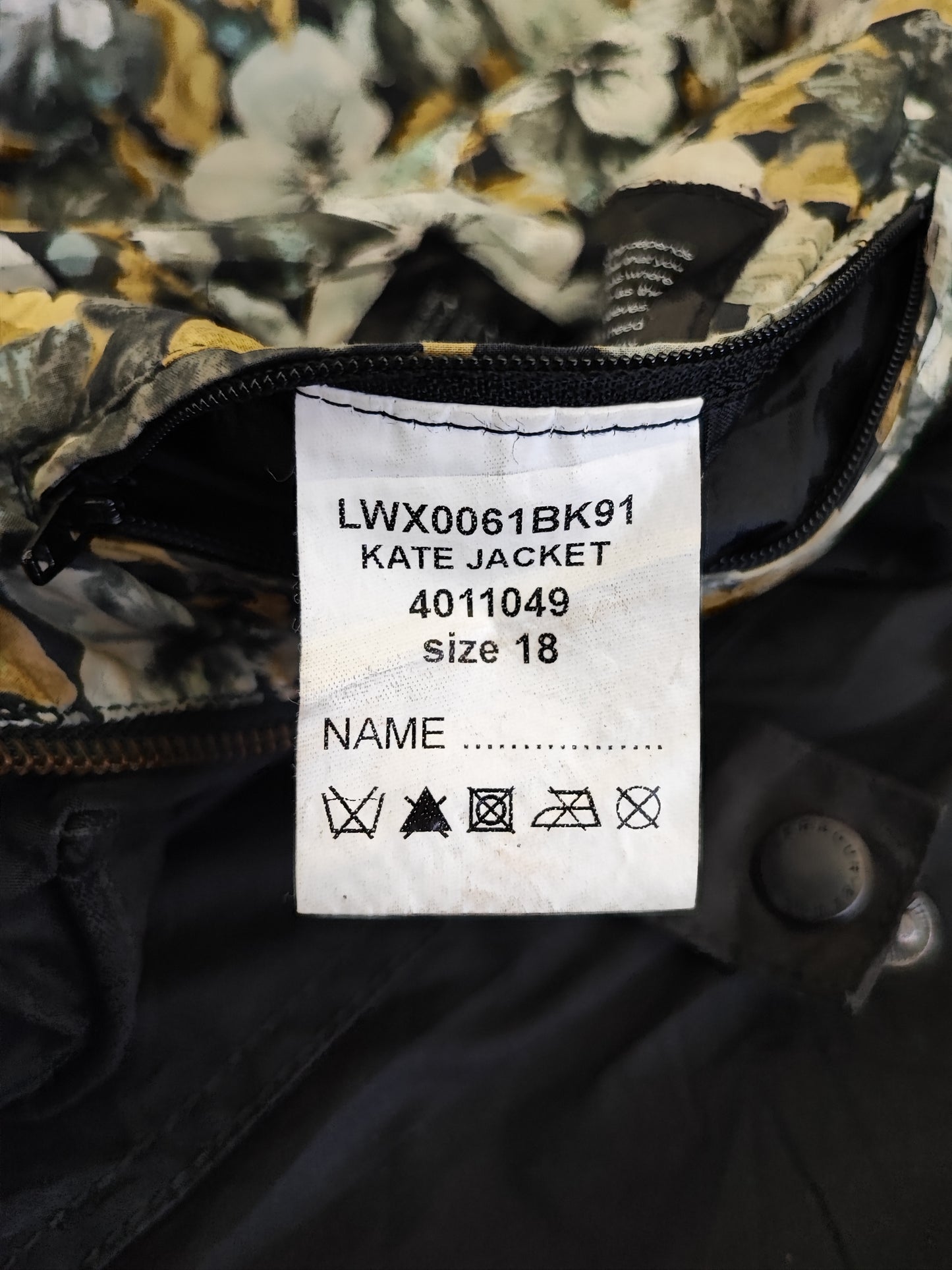 Giacca Barbour corta unisex nero Kate liberty jacket Tg.48 - Black Unisex Wax Kate jacket size uk18