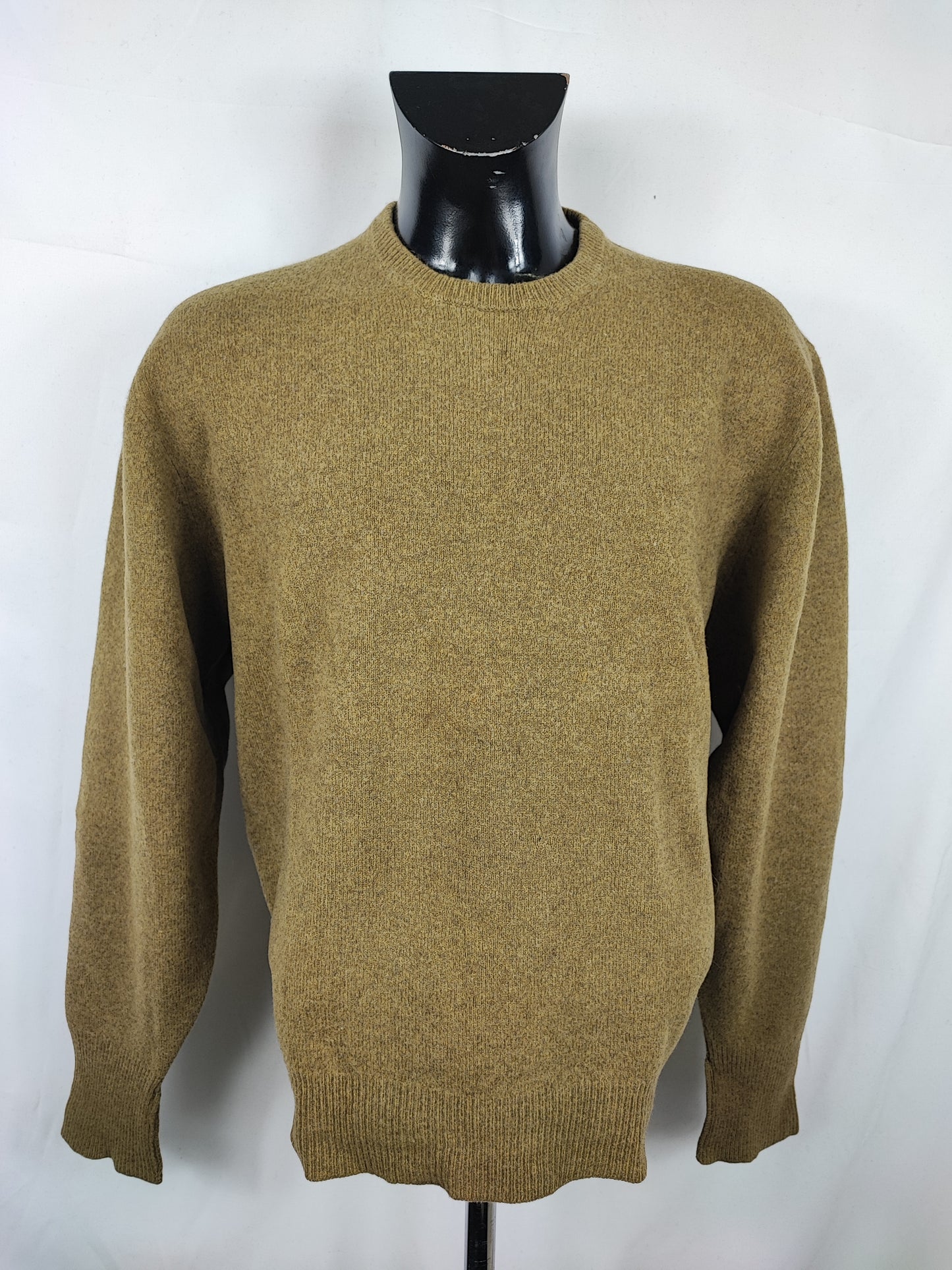 Maglione Barbour da uomo in lana verde chiaro XLarge-Man Green Jumper Size XLarge
