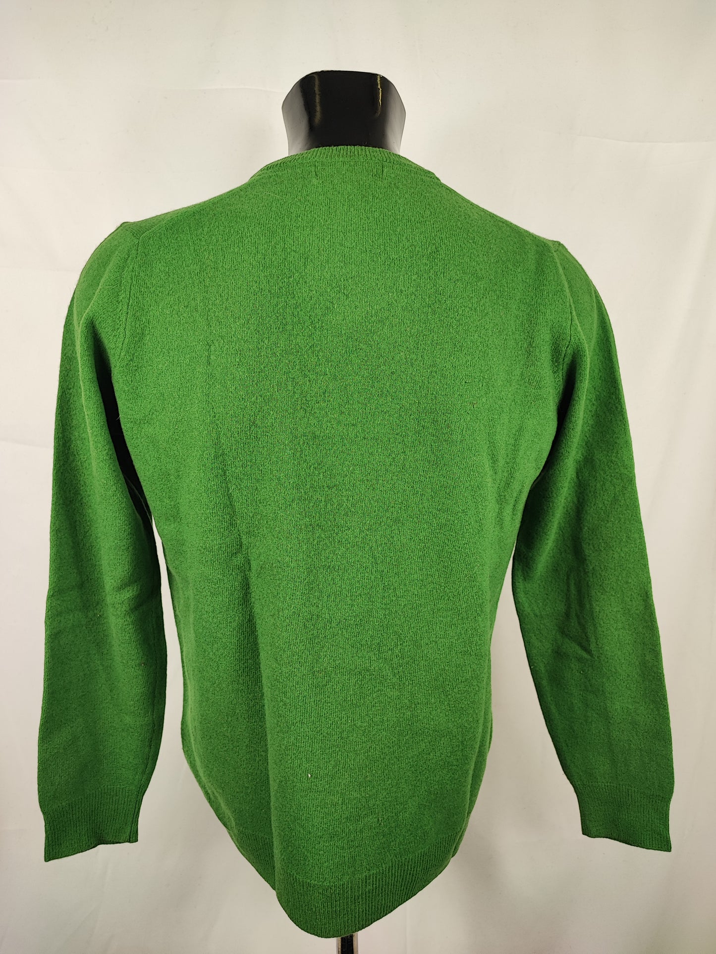 Maglione Barbour da uomo in lana verde Medium- Man Green Jumper Vneck Size Medium