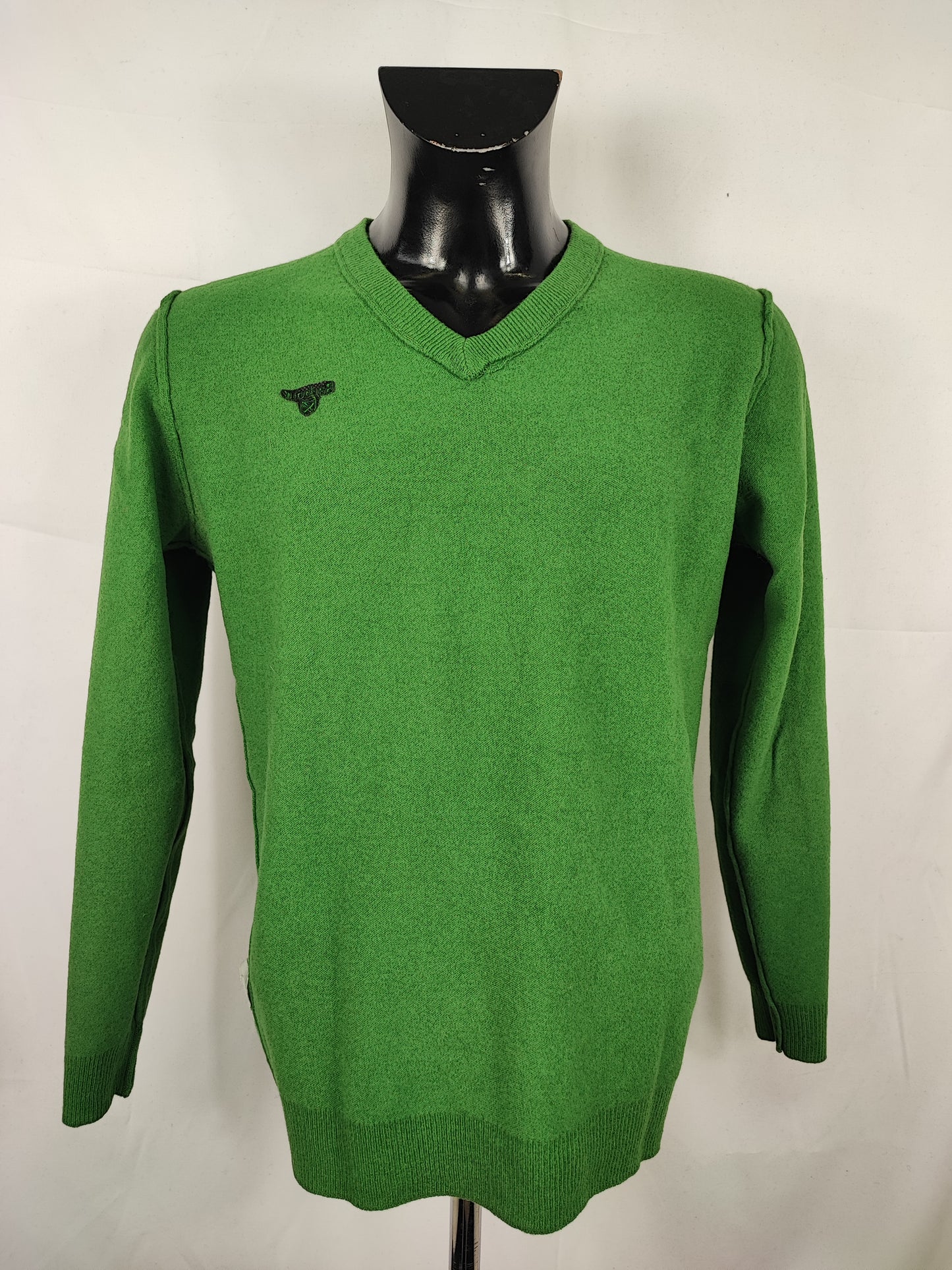 Maglione Barbour da uomo in lana verde Medium- Man Green Jumper Vneck Size Medium