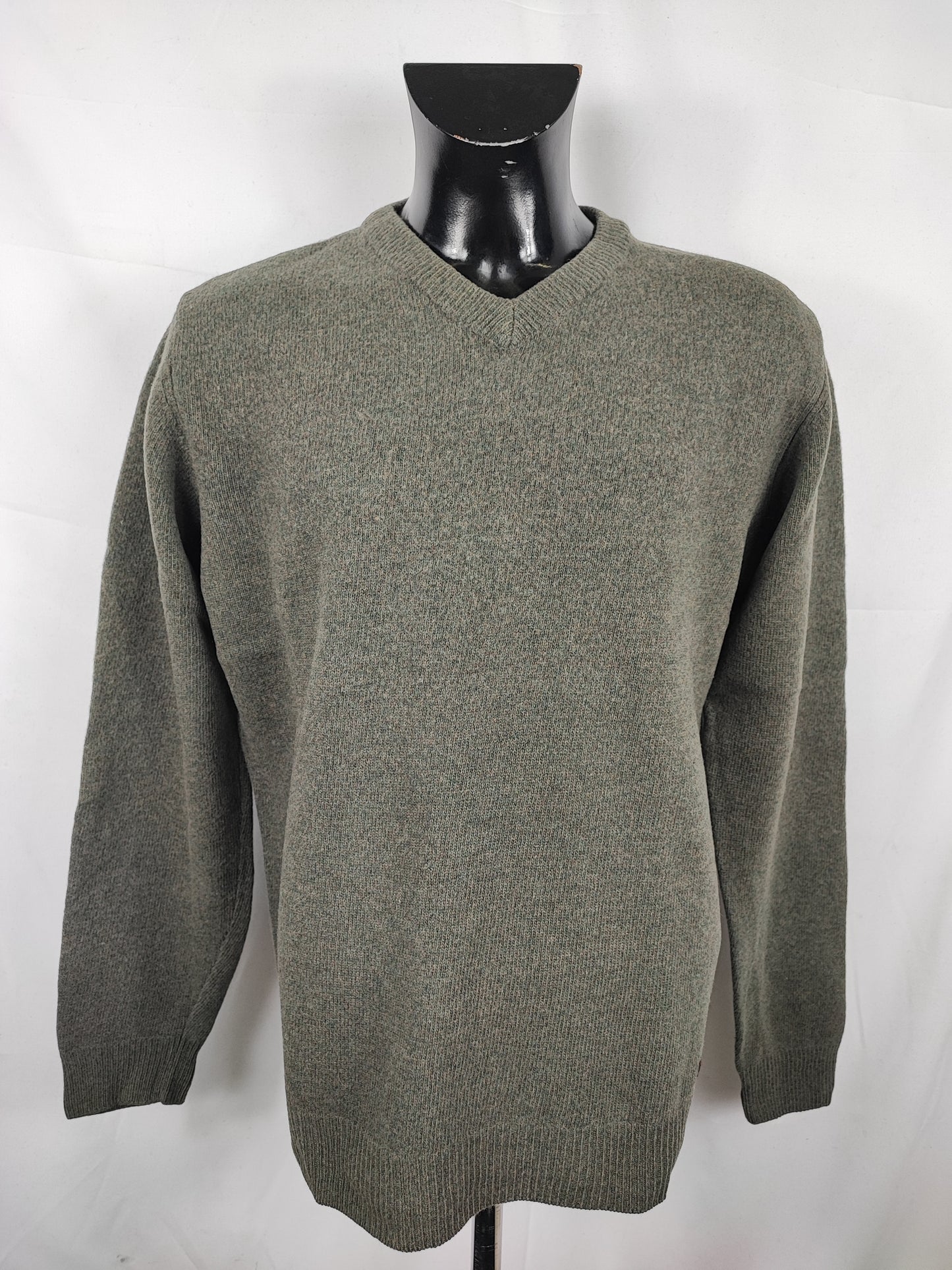 Maglione Barbour da uomo in lana verde Large- Man Green Jumper Size Large