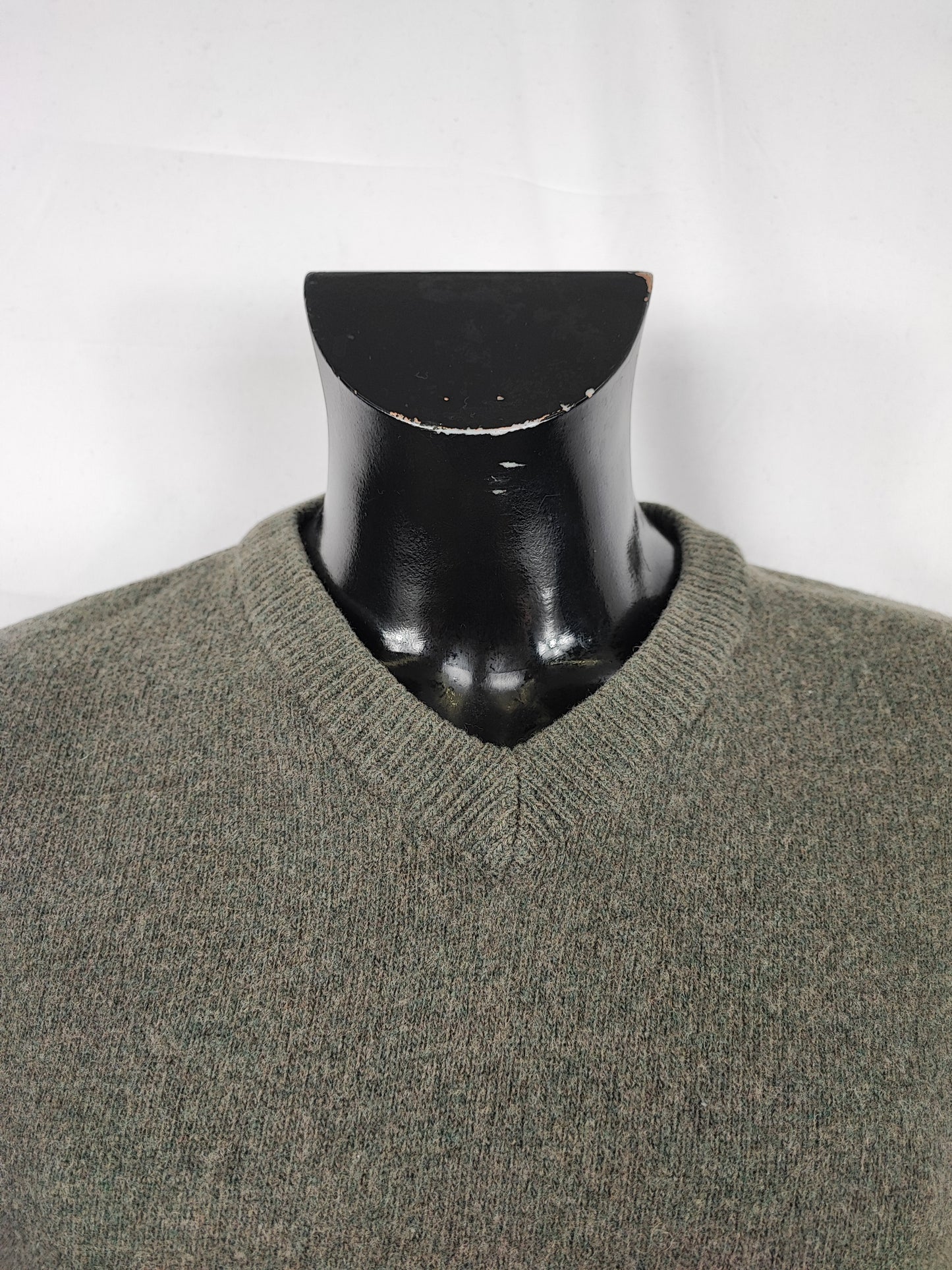 Maglione Barbour da uomo in lana verde Large- Man Green Jumper Size Large
