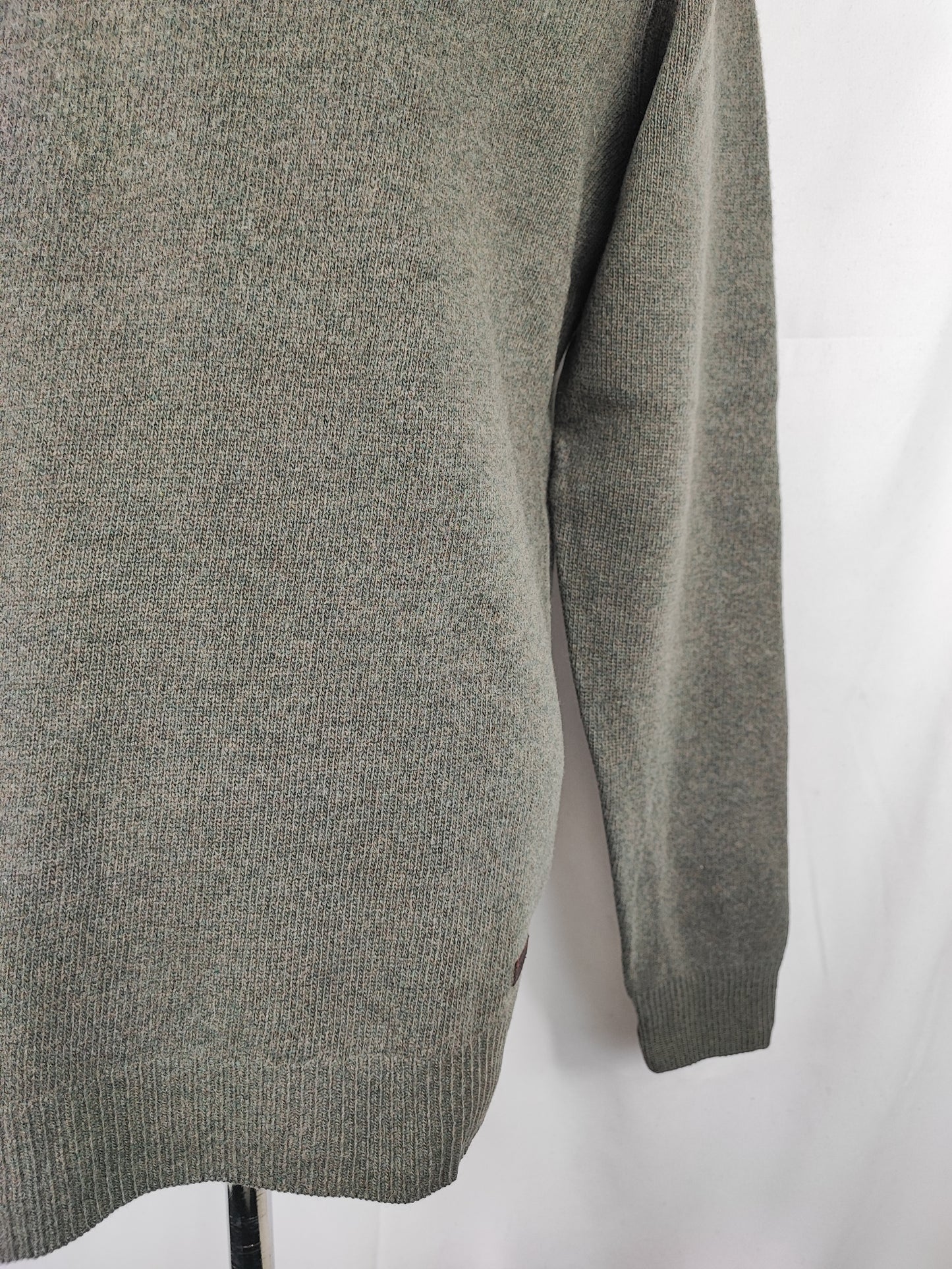 Maglione Barbour da uomo in lana verde Large- Man Green Jumper Size Large