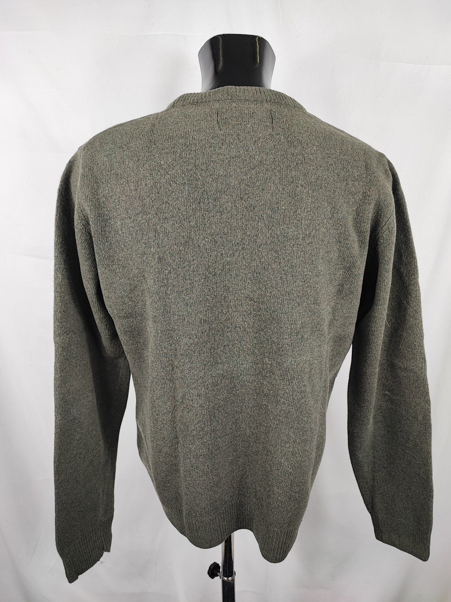 Maglione Barbour da uomo in lana verde Large- Man Green Jumper Size Large